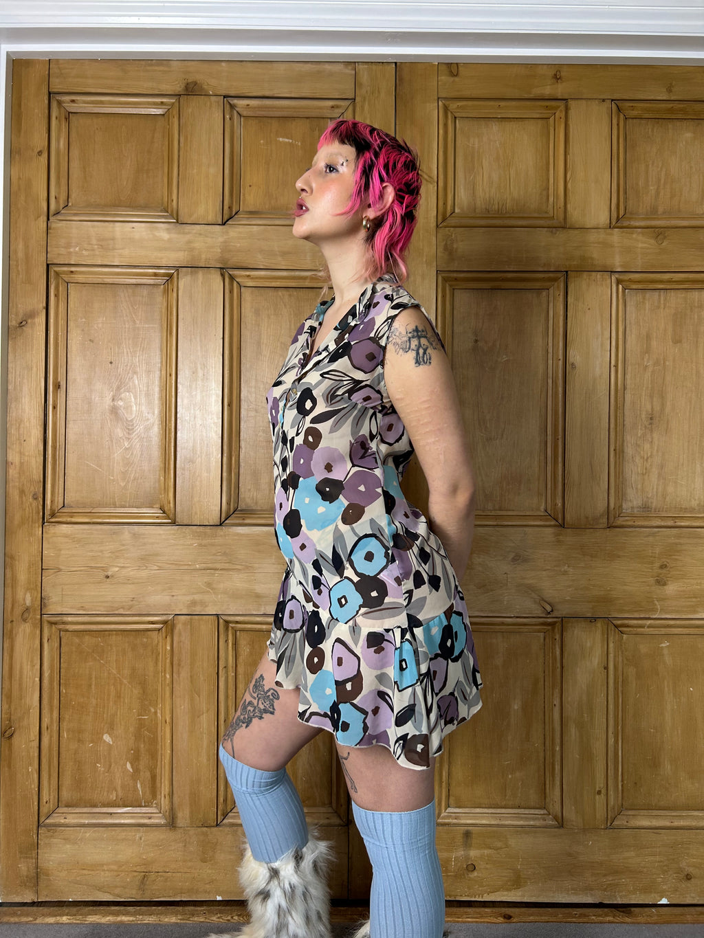 Floral Asymmetrical Dress