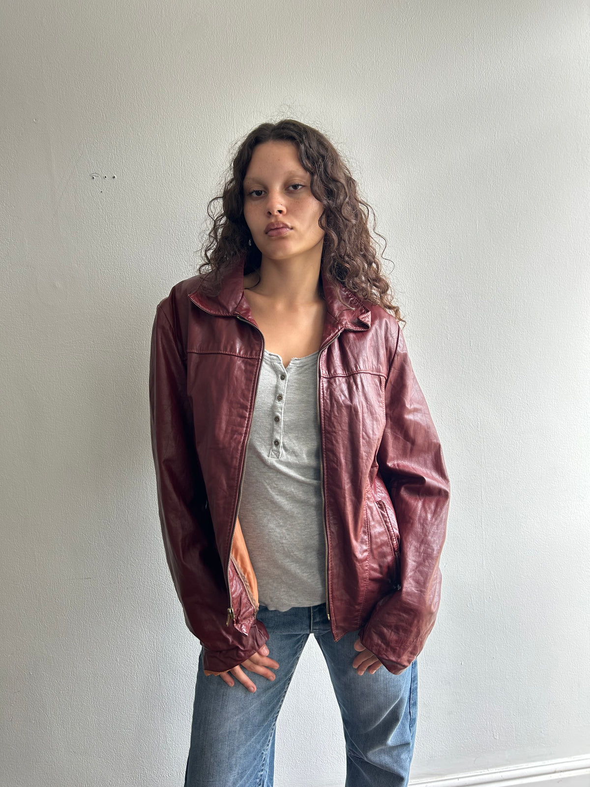 Burgundy Leather Jacket