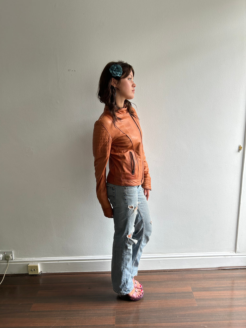 Rust Vintage Leather Jacket