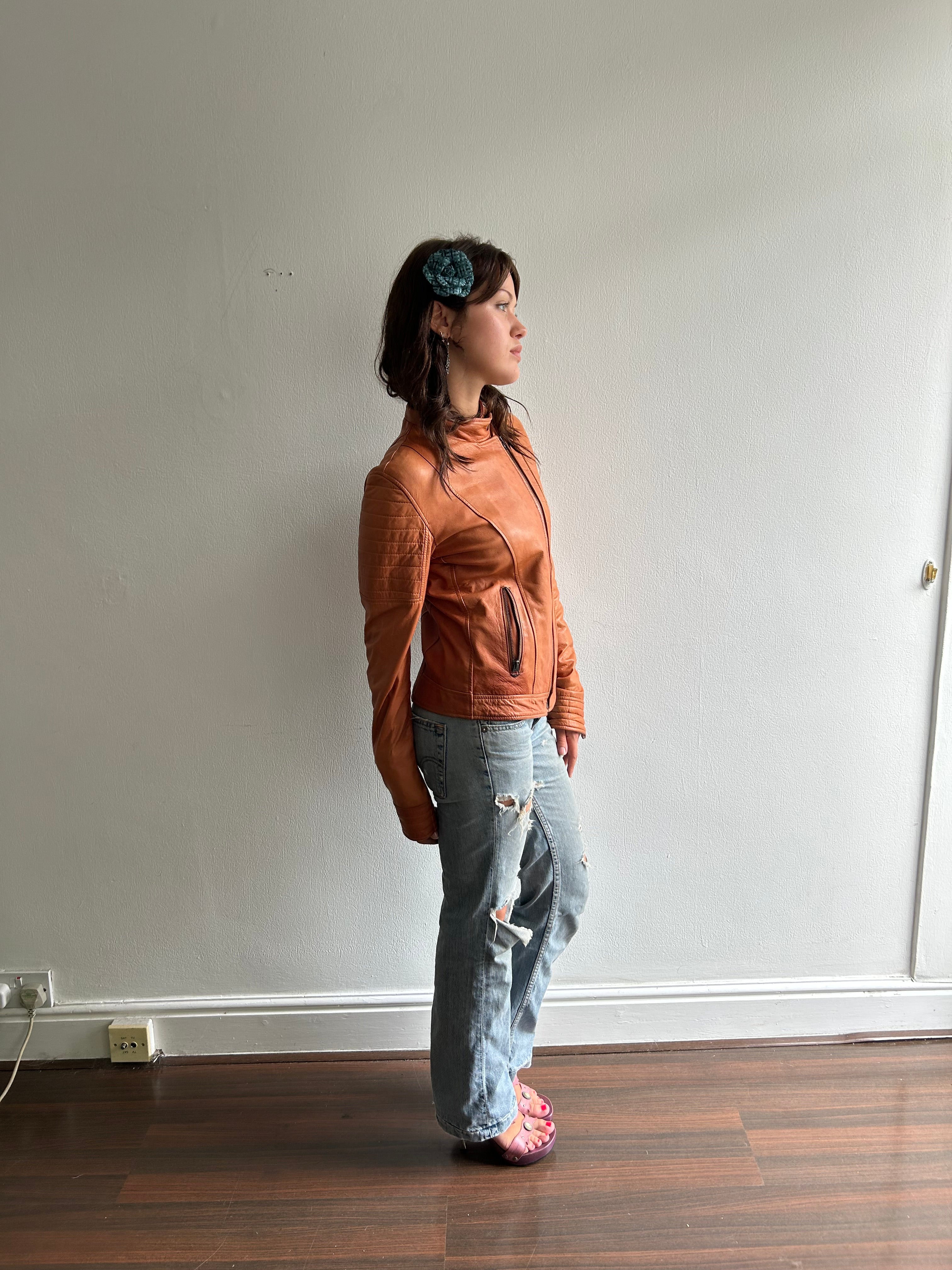 Rust Vintage Leather Jacket