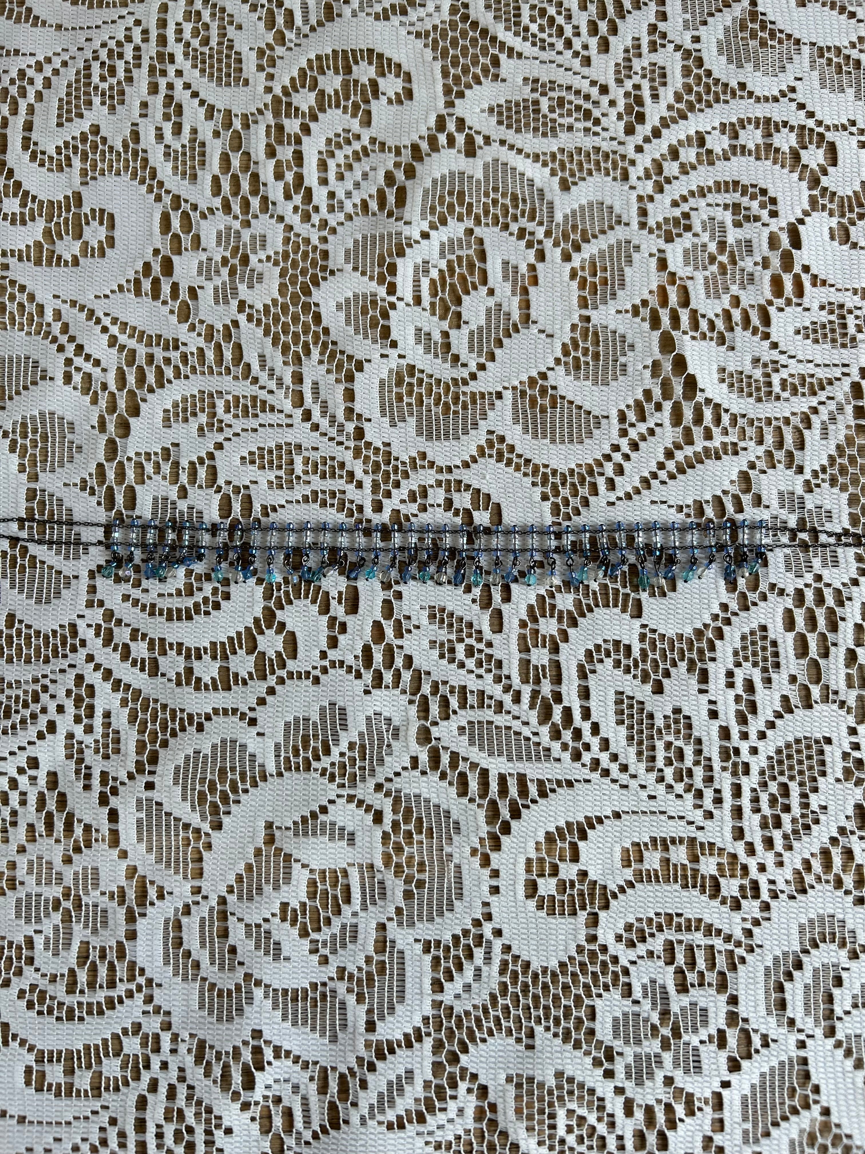 Delicate Blue Bead Necklace