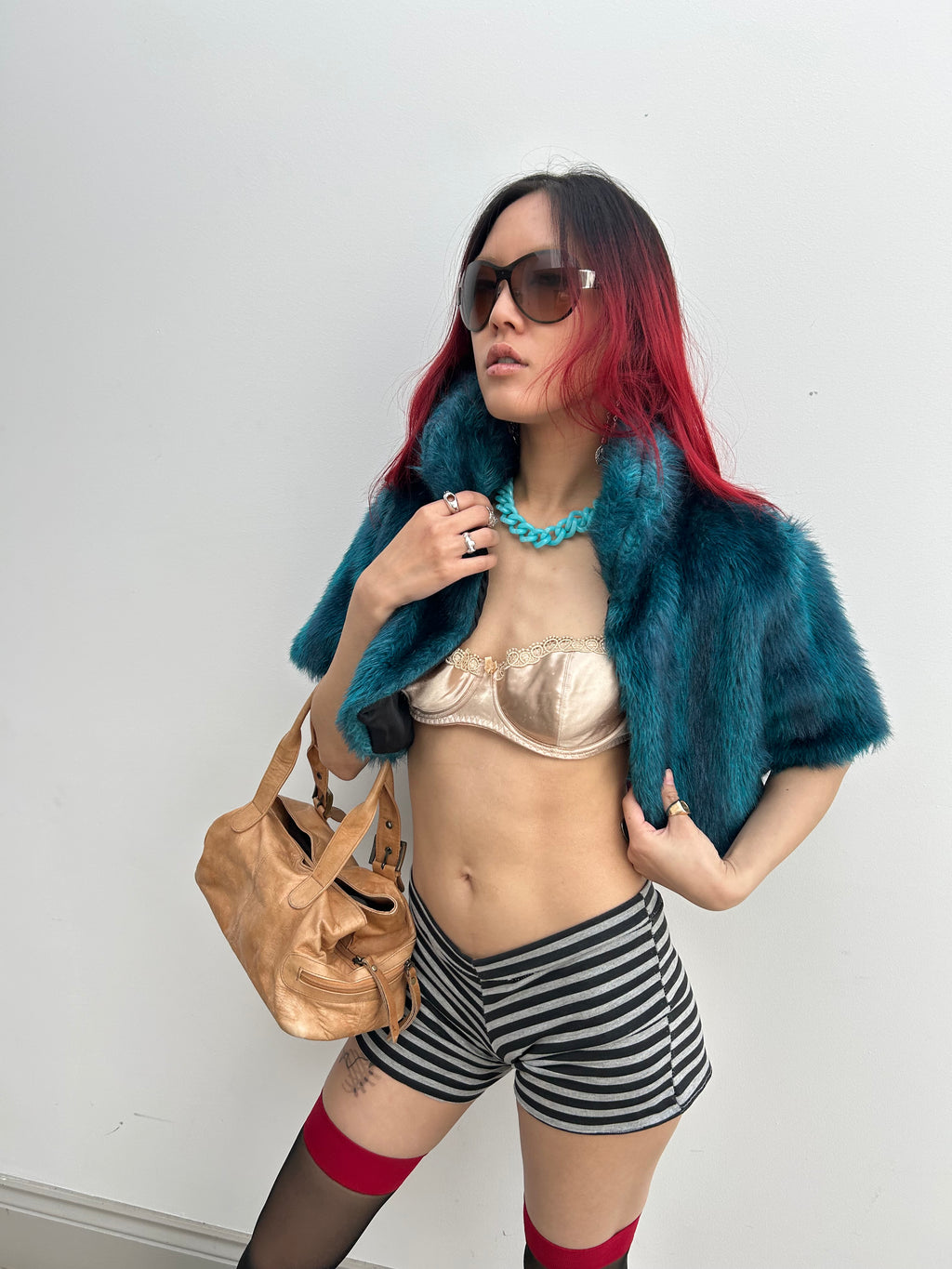 Blue Furry Vintage Bolero