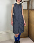 Grey hooded zip dress