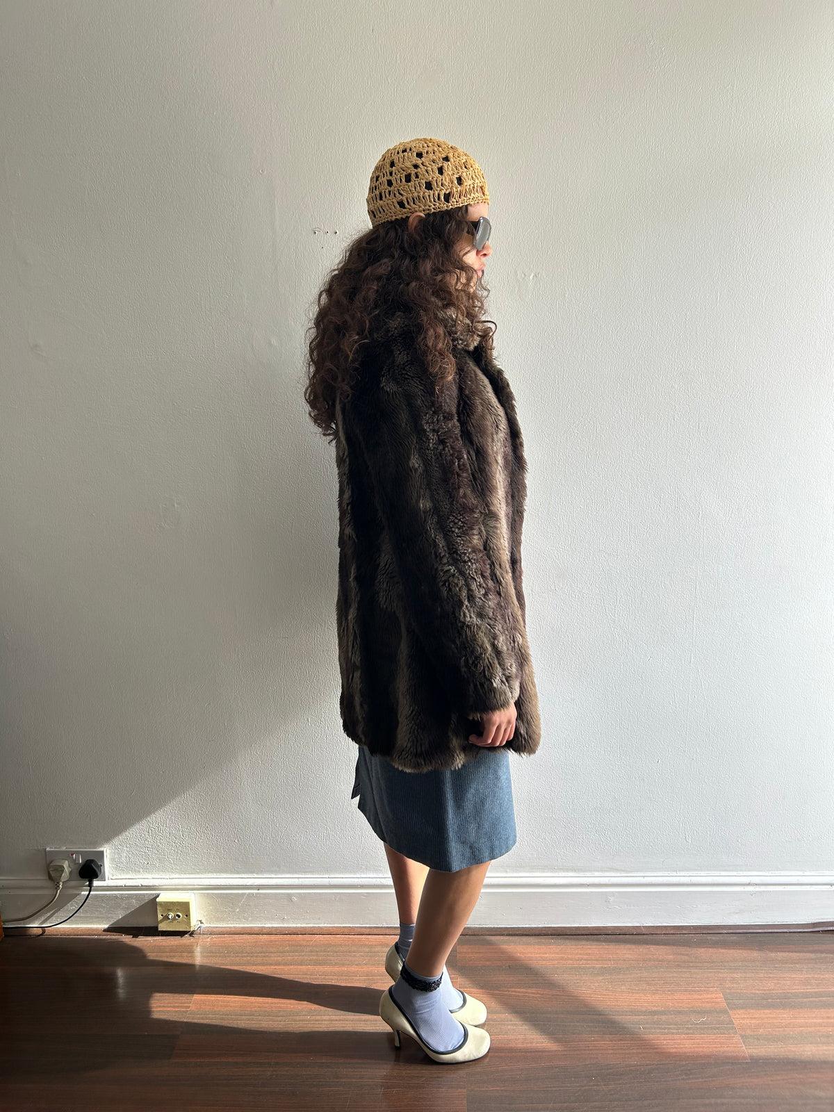 Brown Faux Fur Coat