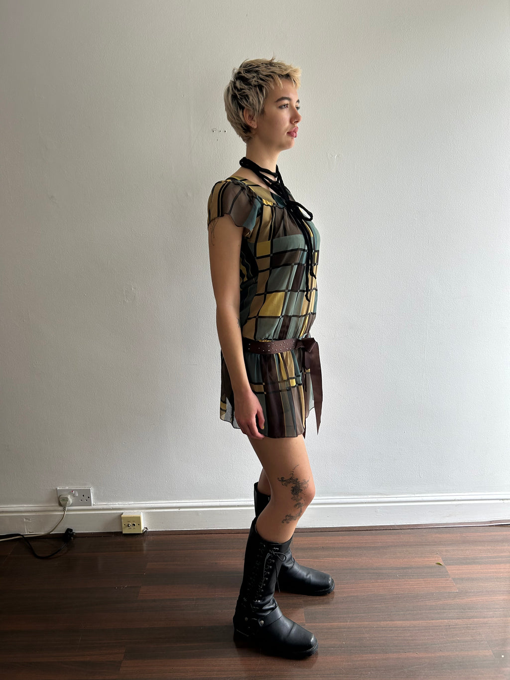 Tartan Drop Waist Dress