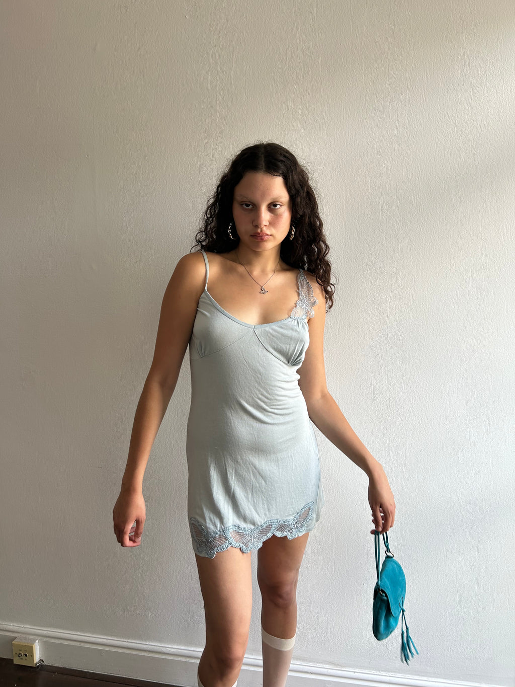 Gorgeous Silk and Cotton Vintage Slip Dress