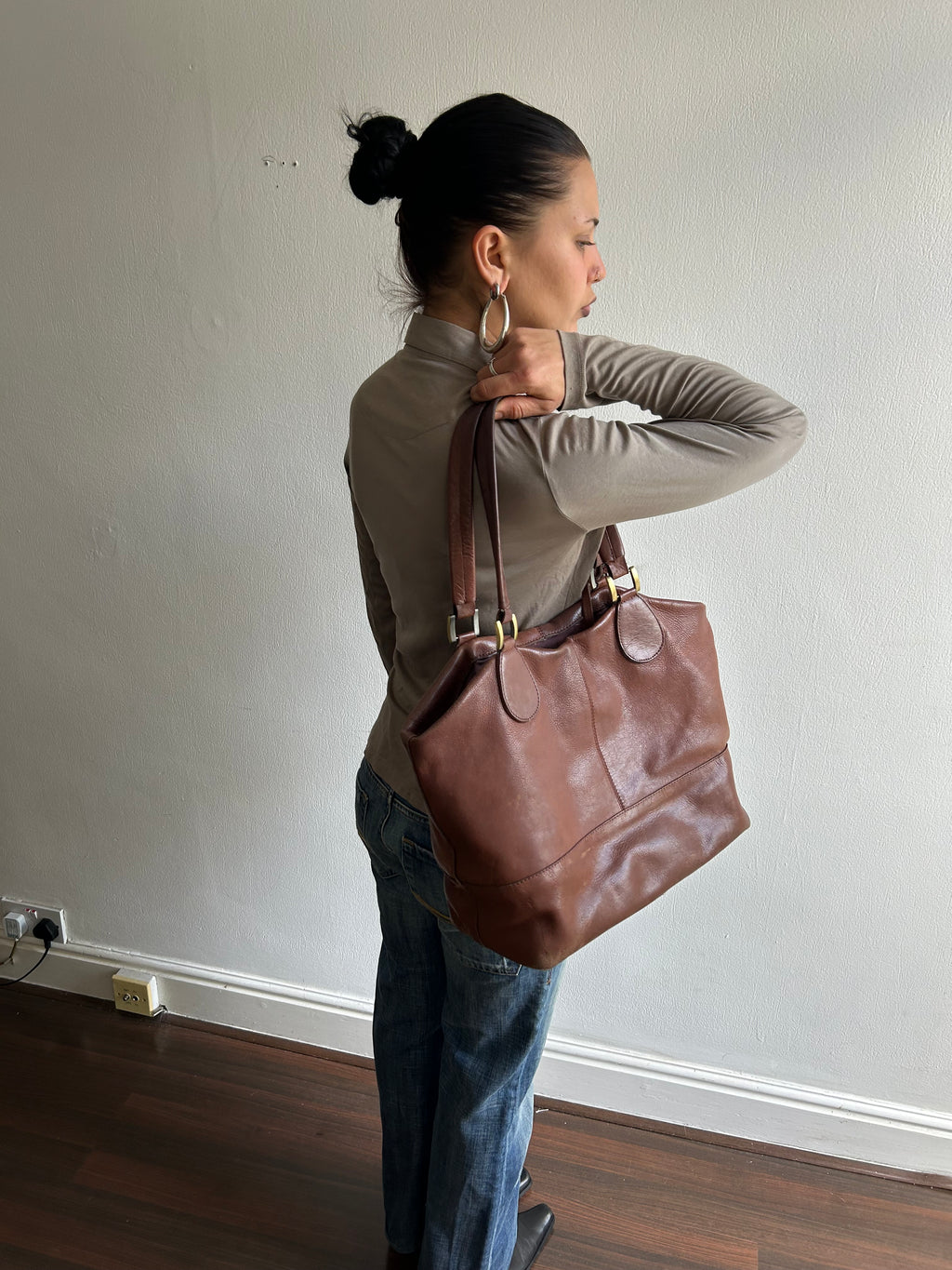 Brown Leather Handbag