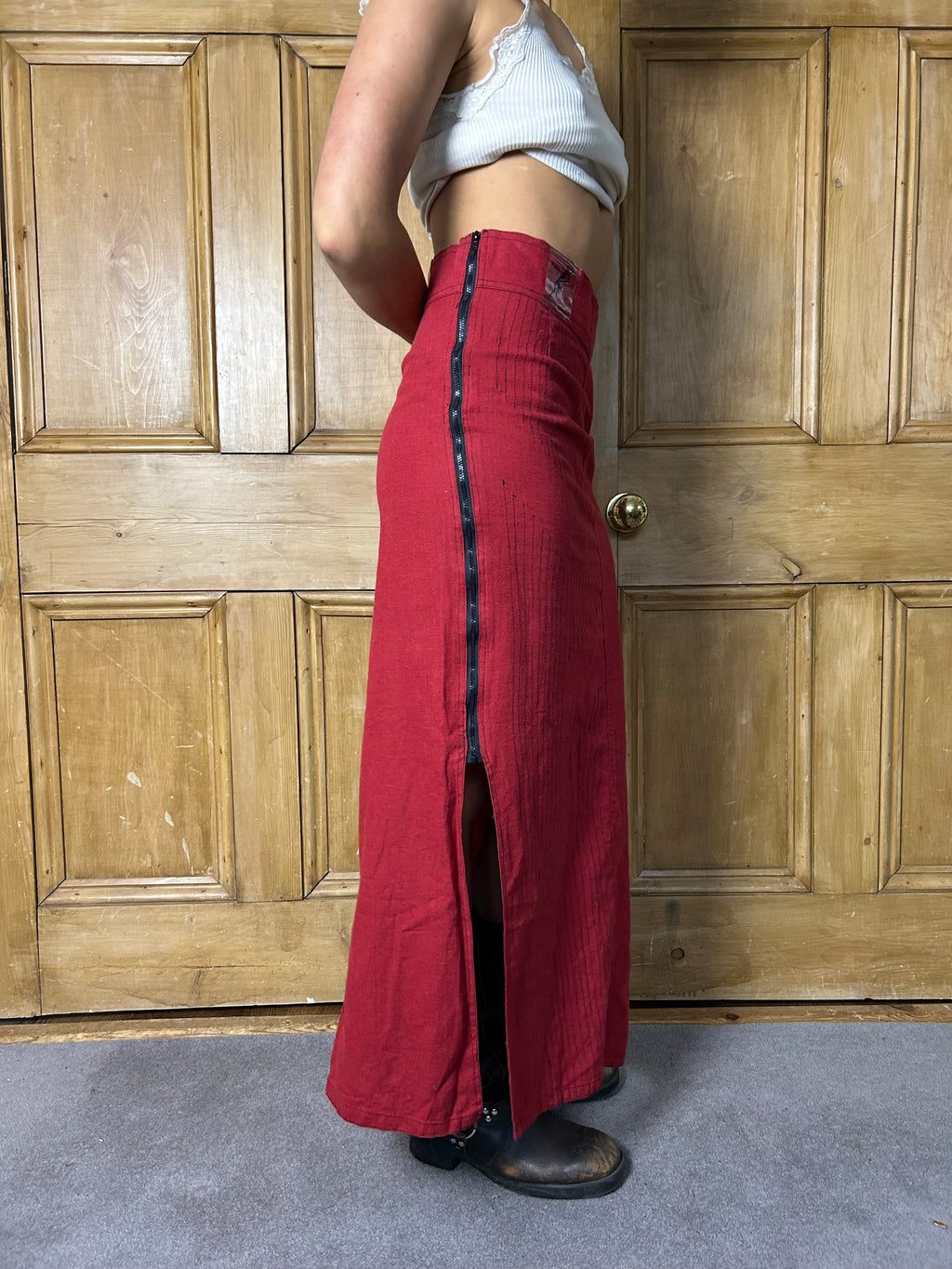 Japanese vintage red skirt