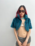 Blue Furry Vintage Bolero