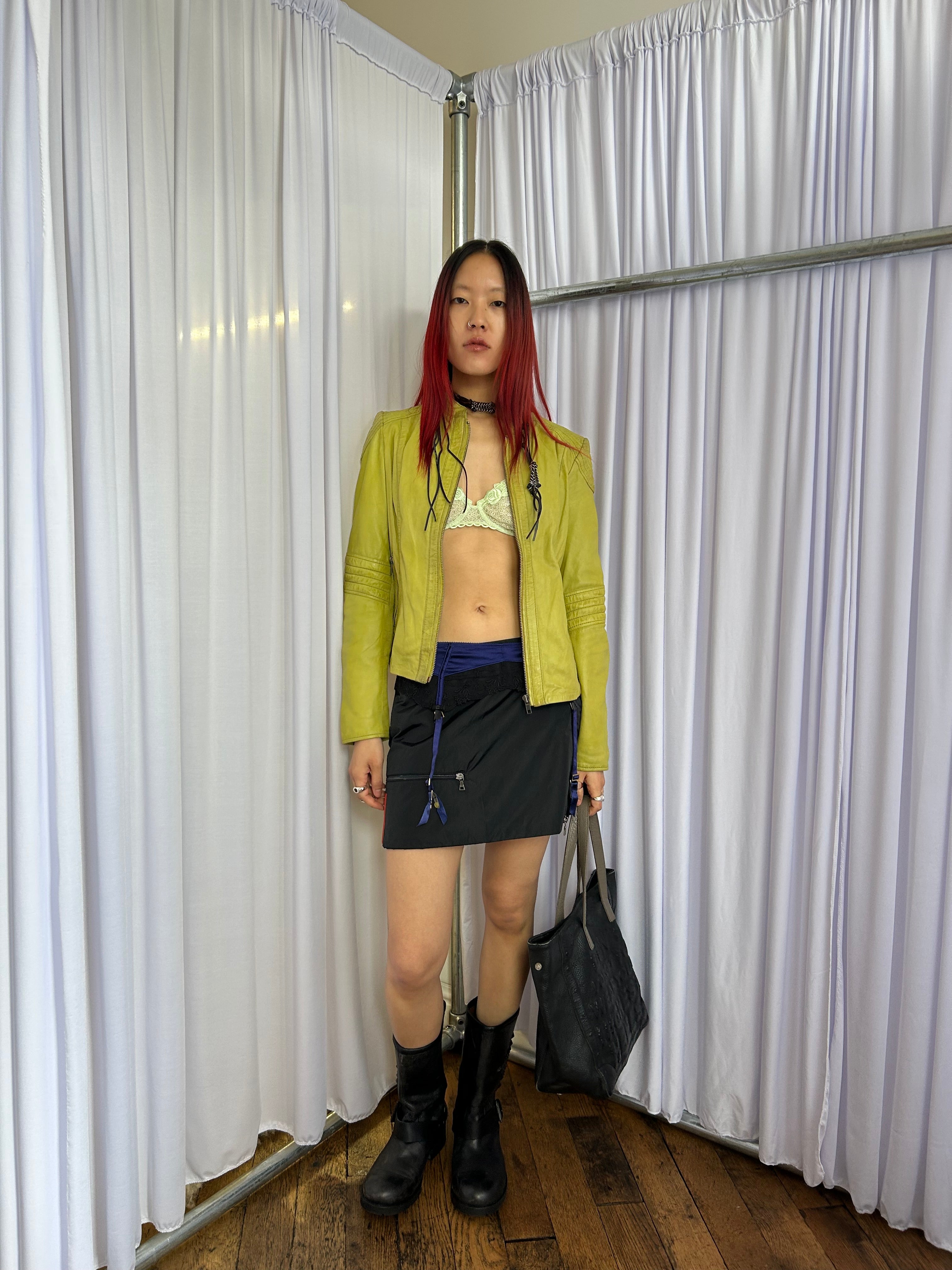Lime Green Leather Jacket