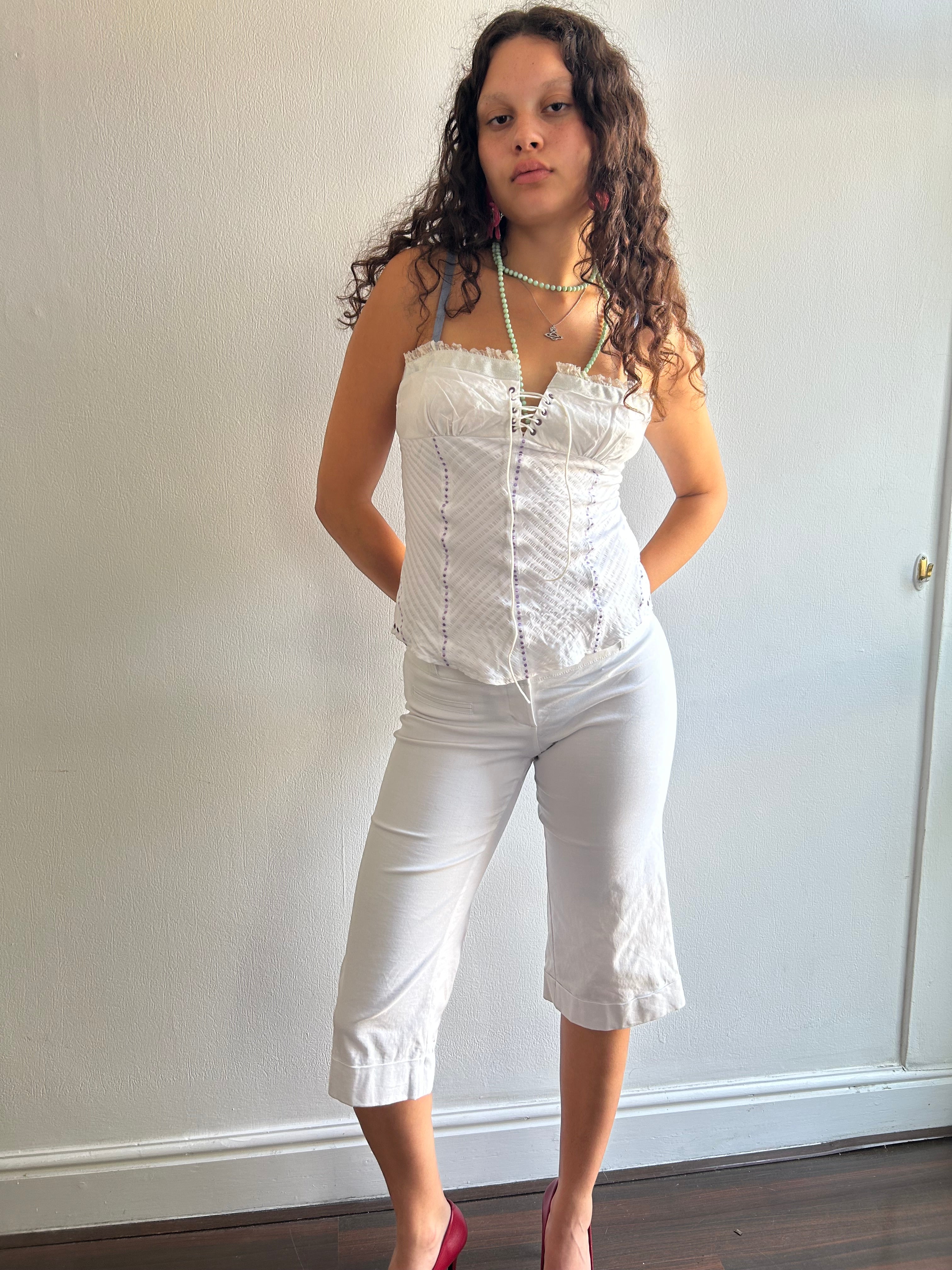 White Jane Norman Capris