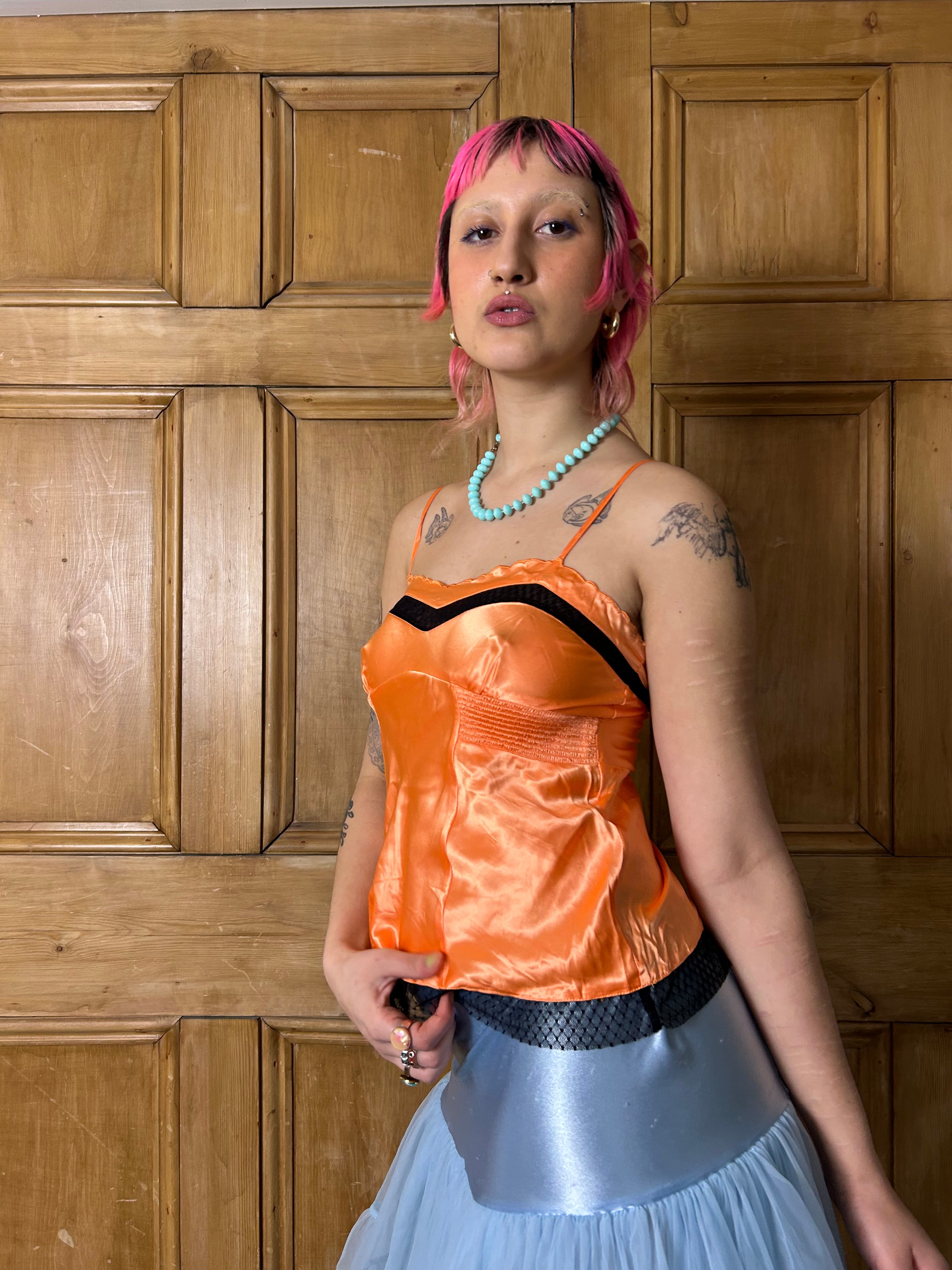 Orange Lingerie Top