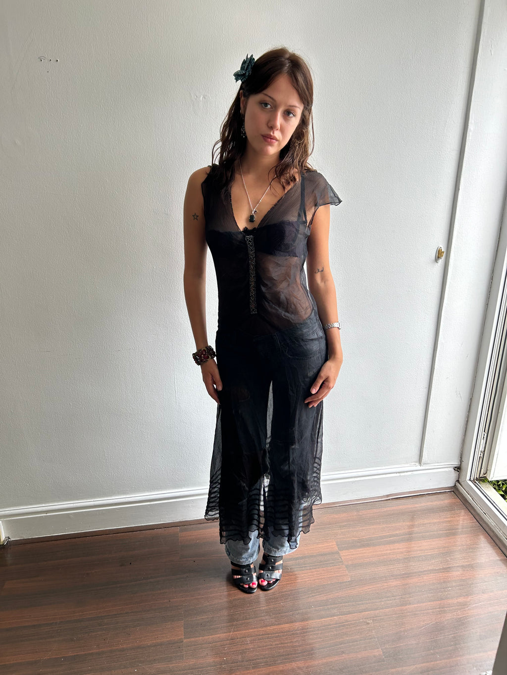 Black Sheer Dress