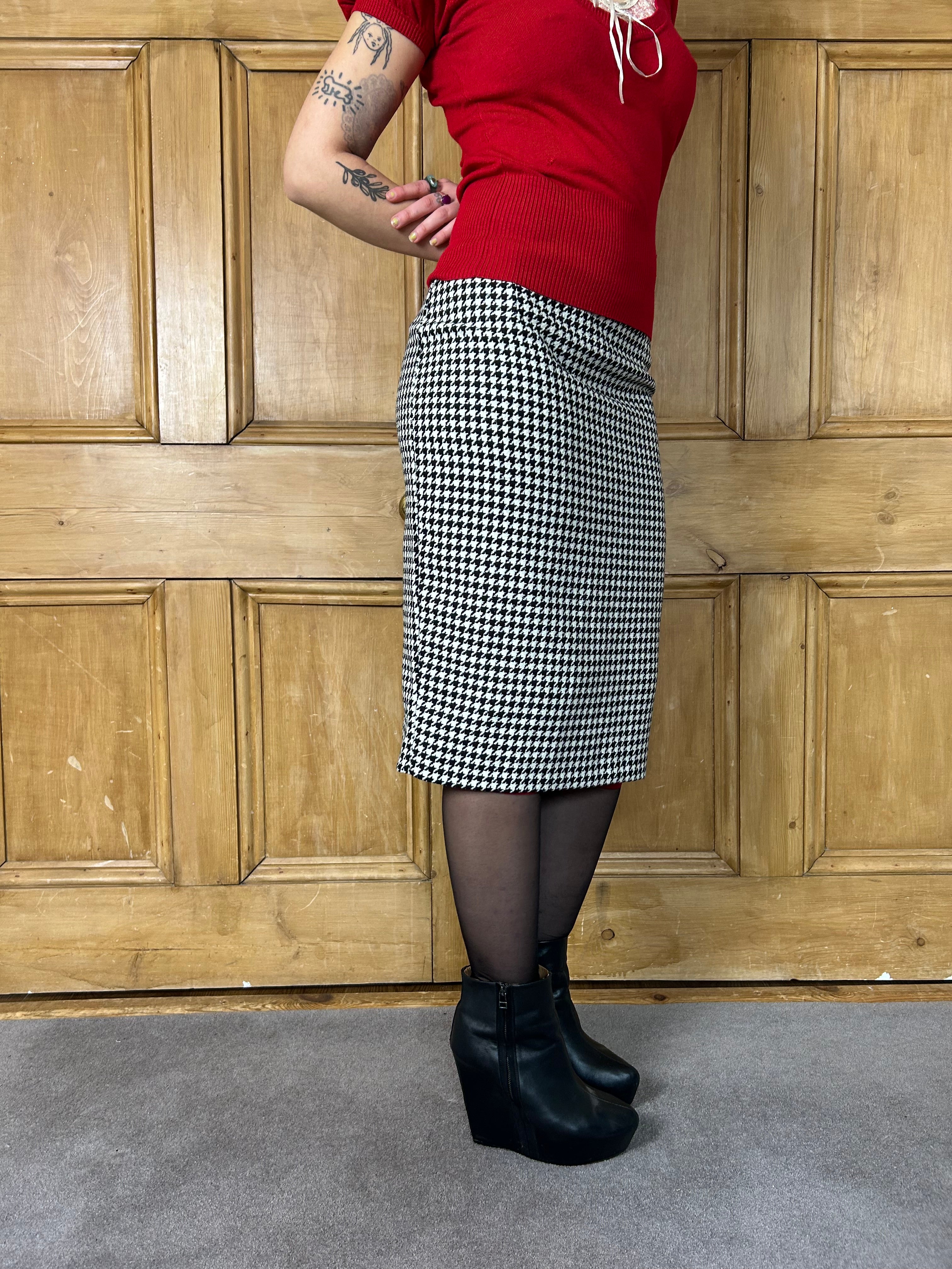 Houndstooth Skirt