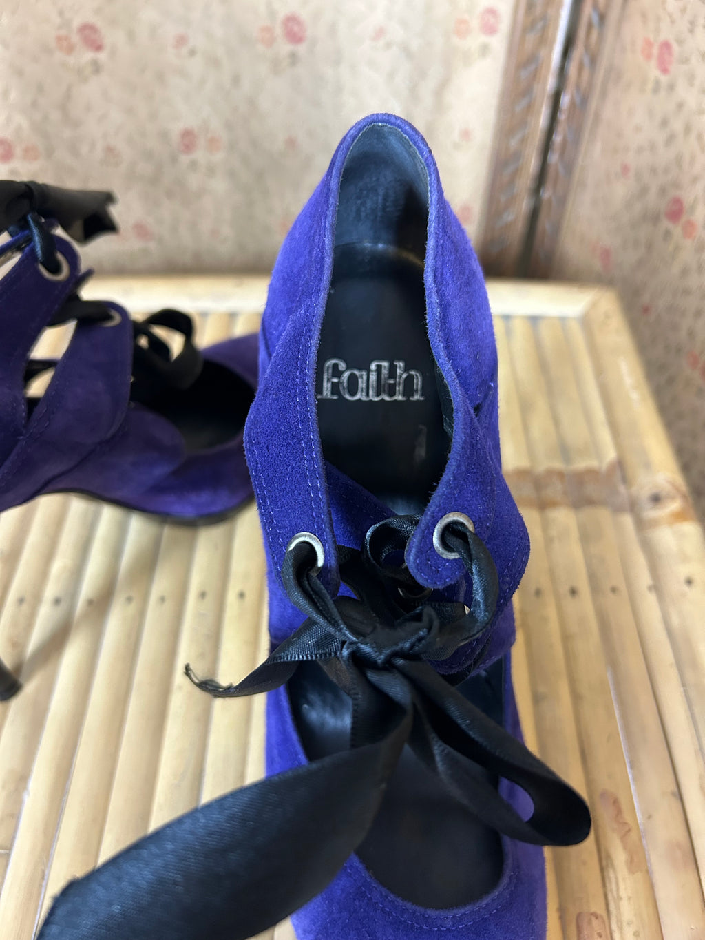 faith velvet heels