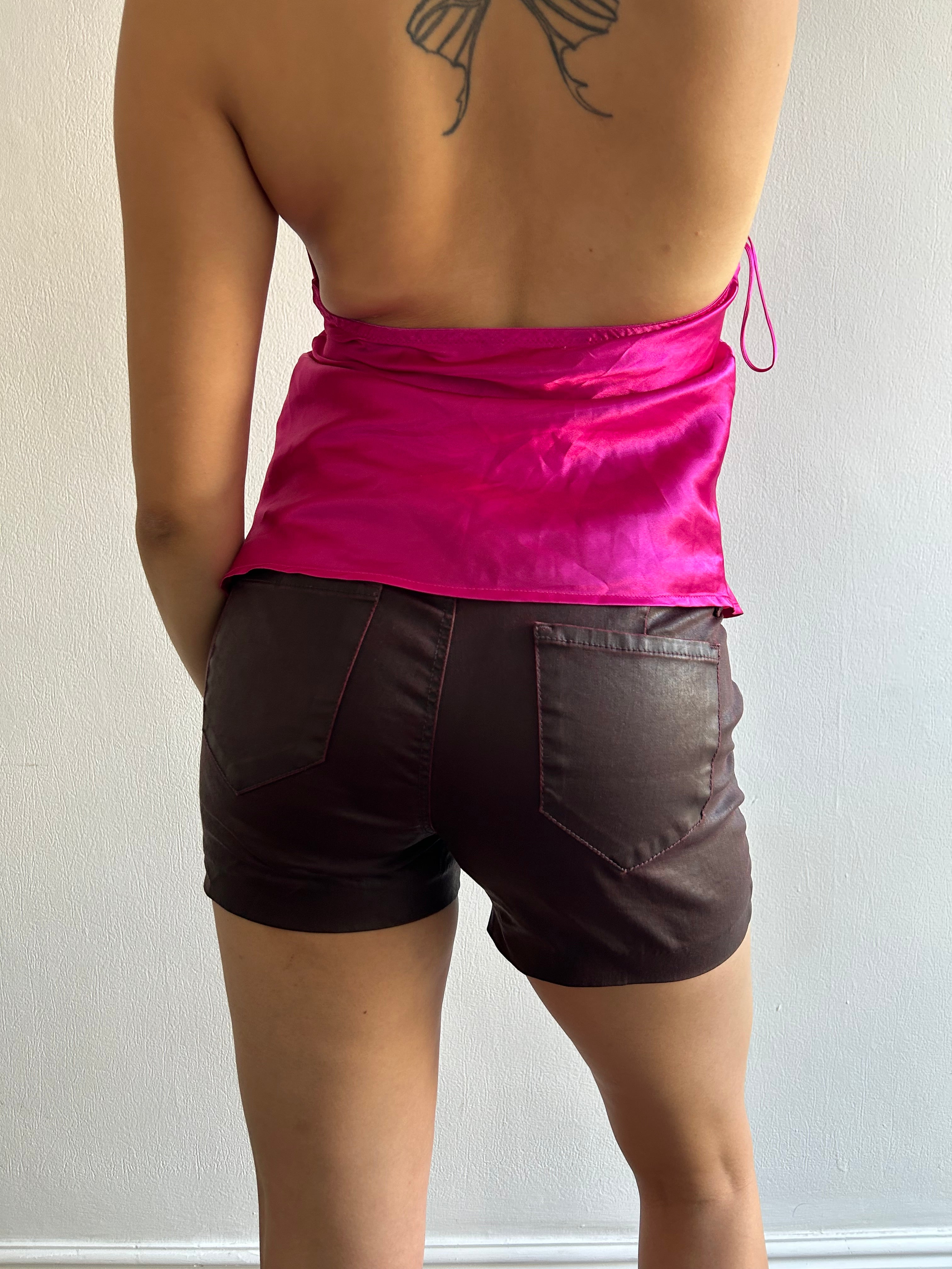 Cop Copine Burgundy Shorts