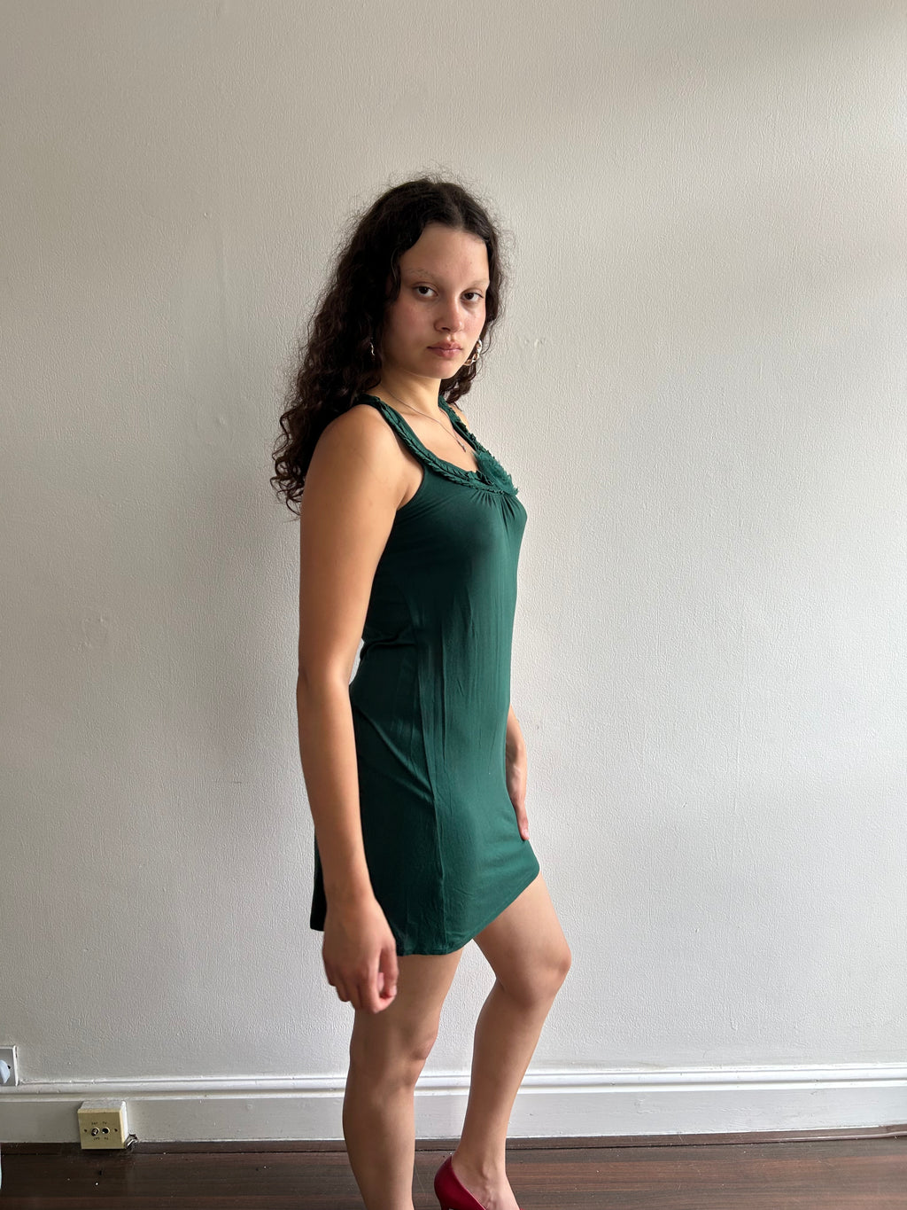 Forest Green Mini Dress
