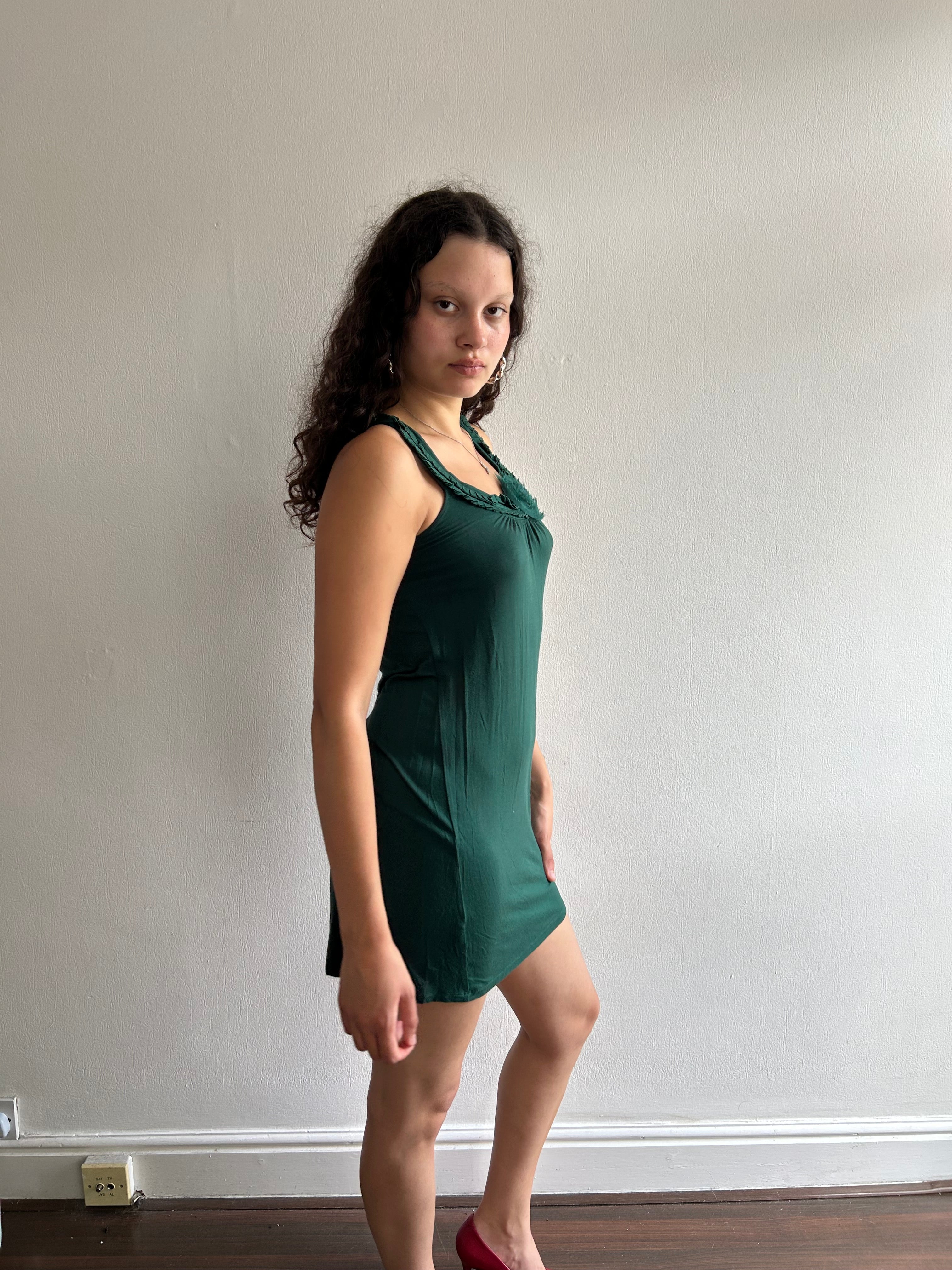 Forest Green Mini Dress