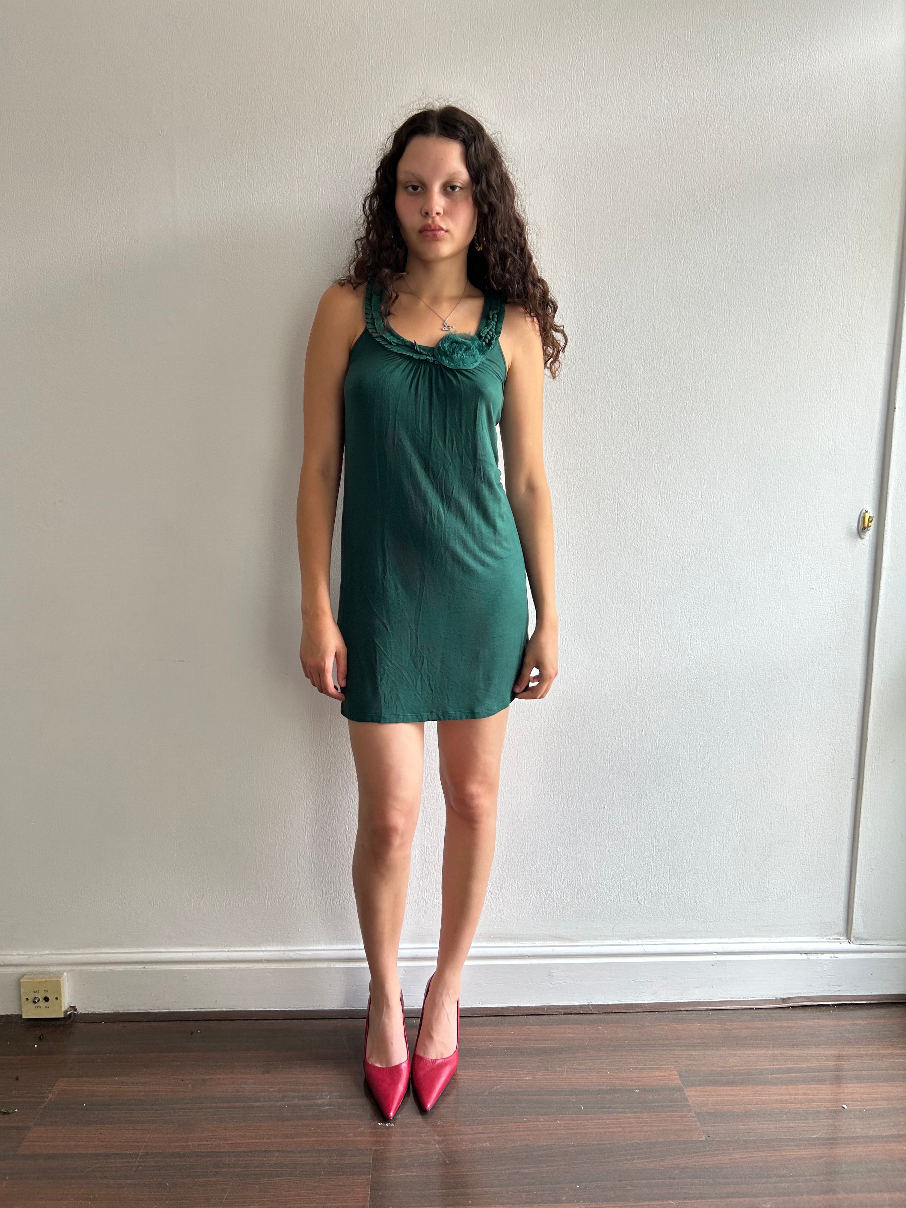 Forest Green Mini Dress