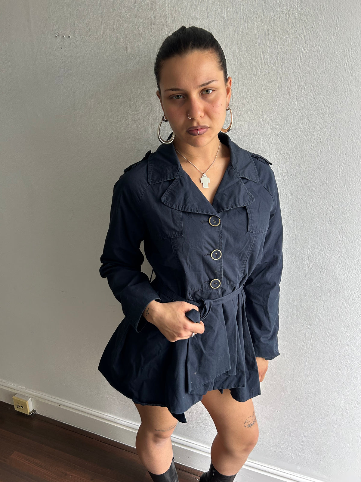navy peacoat