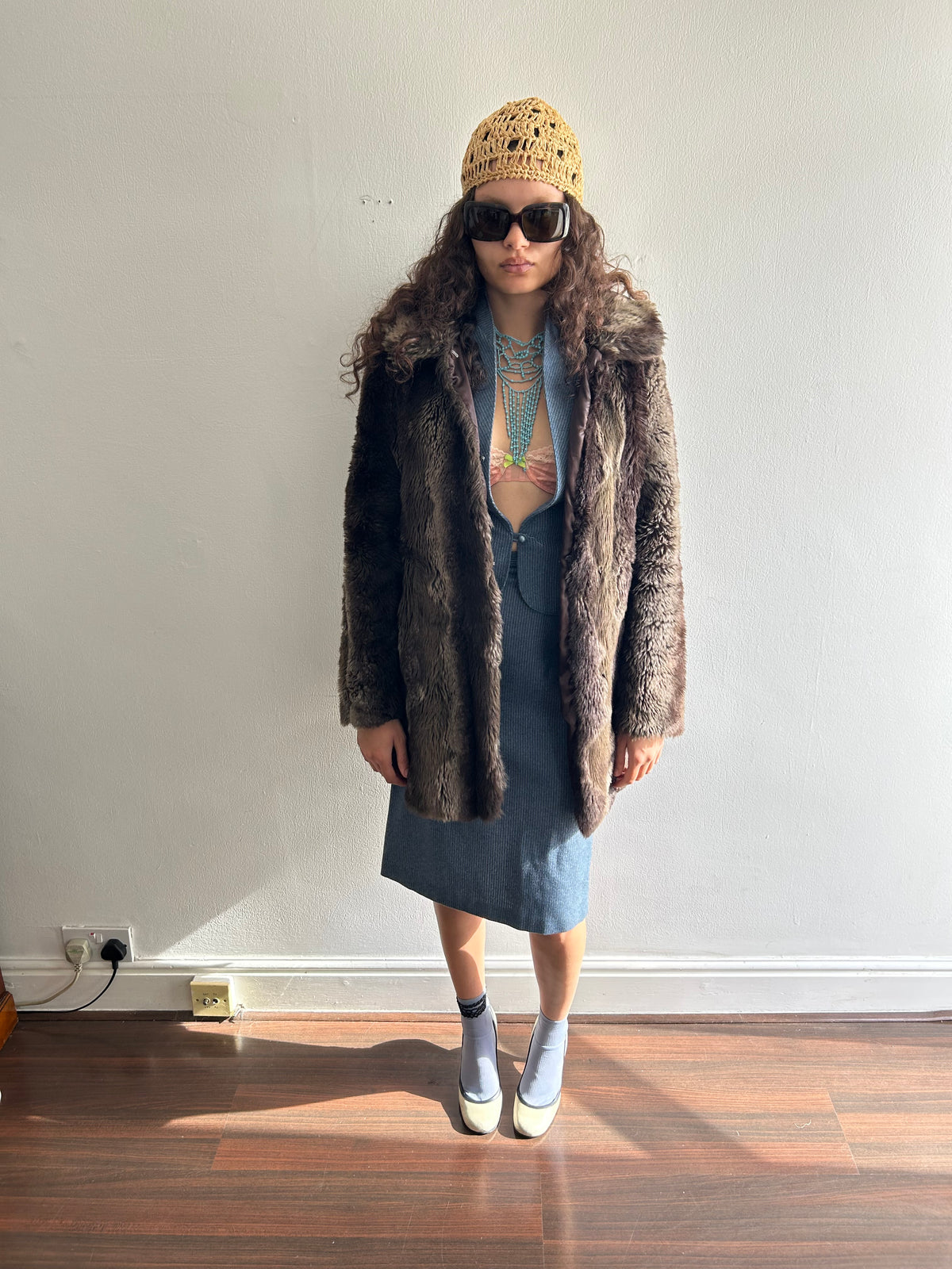 Brown Faux Fur Coat