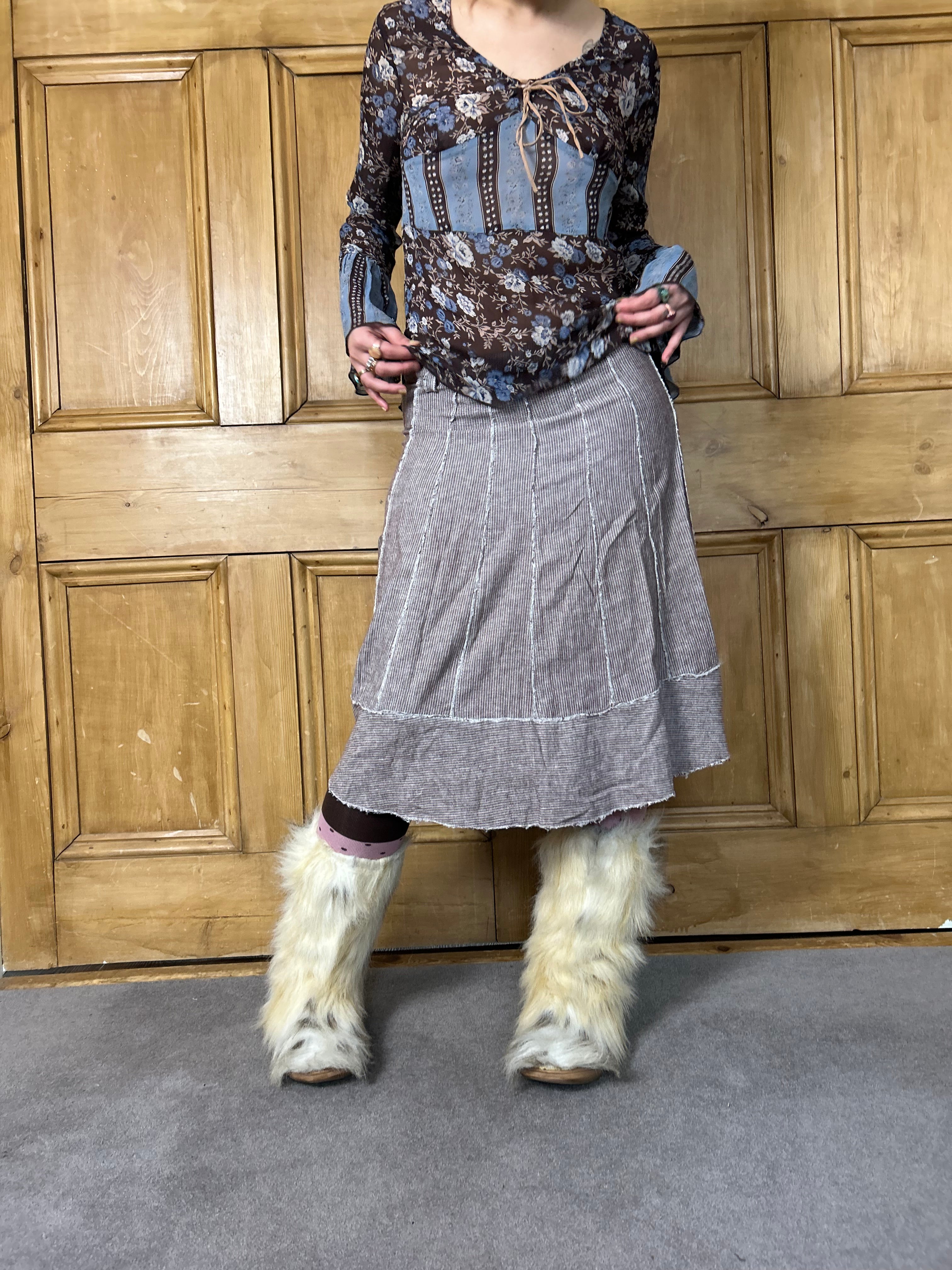 Dusty pink flowy skirt