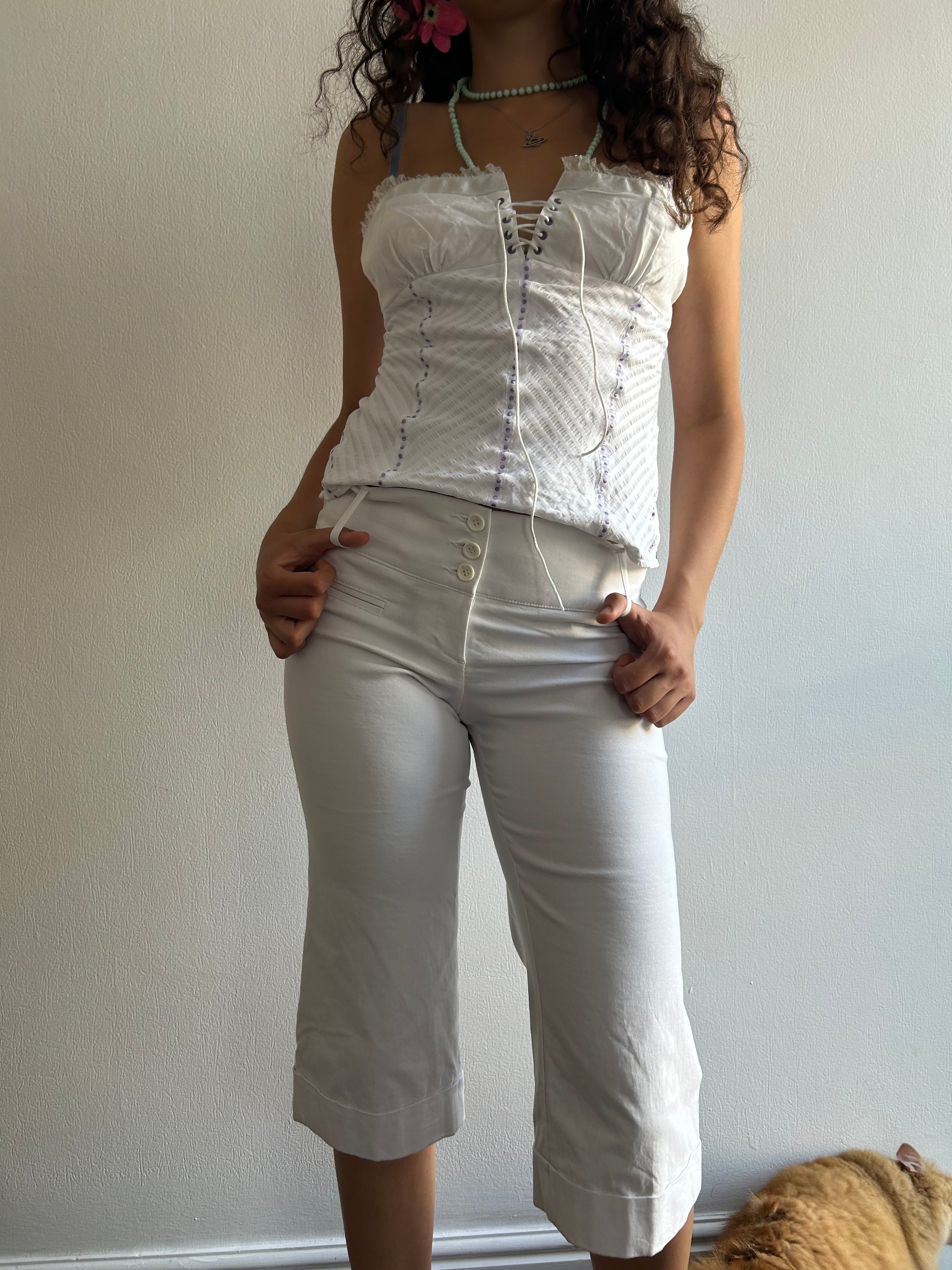 White Jane Norman Capris