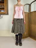 Brown vintage utility skirt