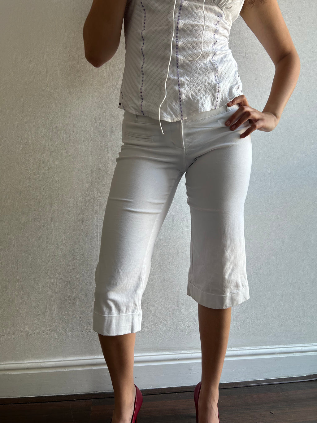White Jane Norman Capris