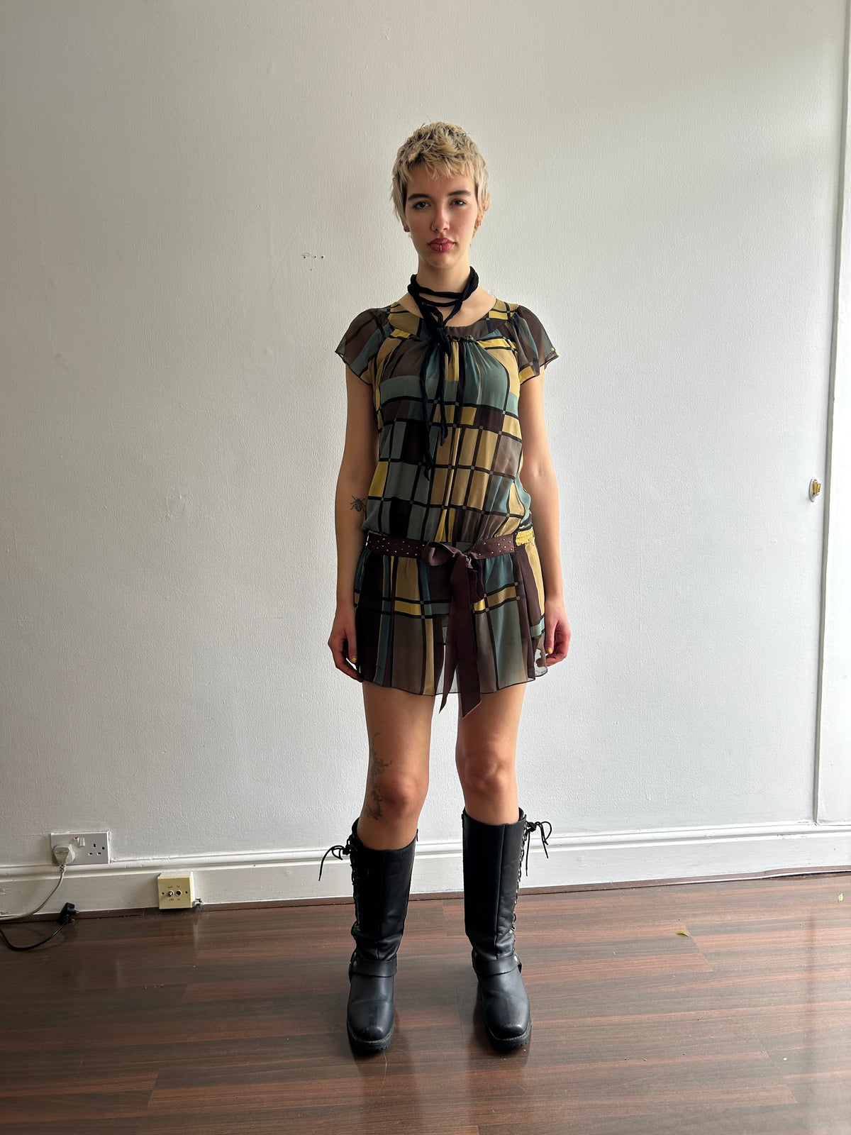Tartan Drop Waist Dress
