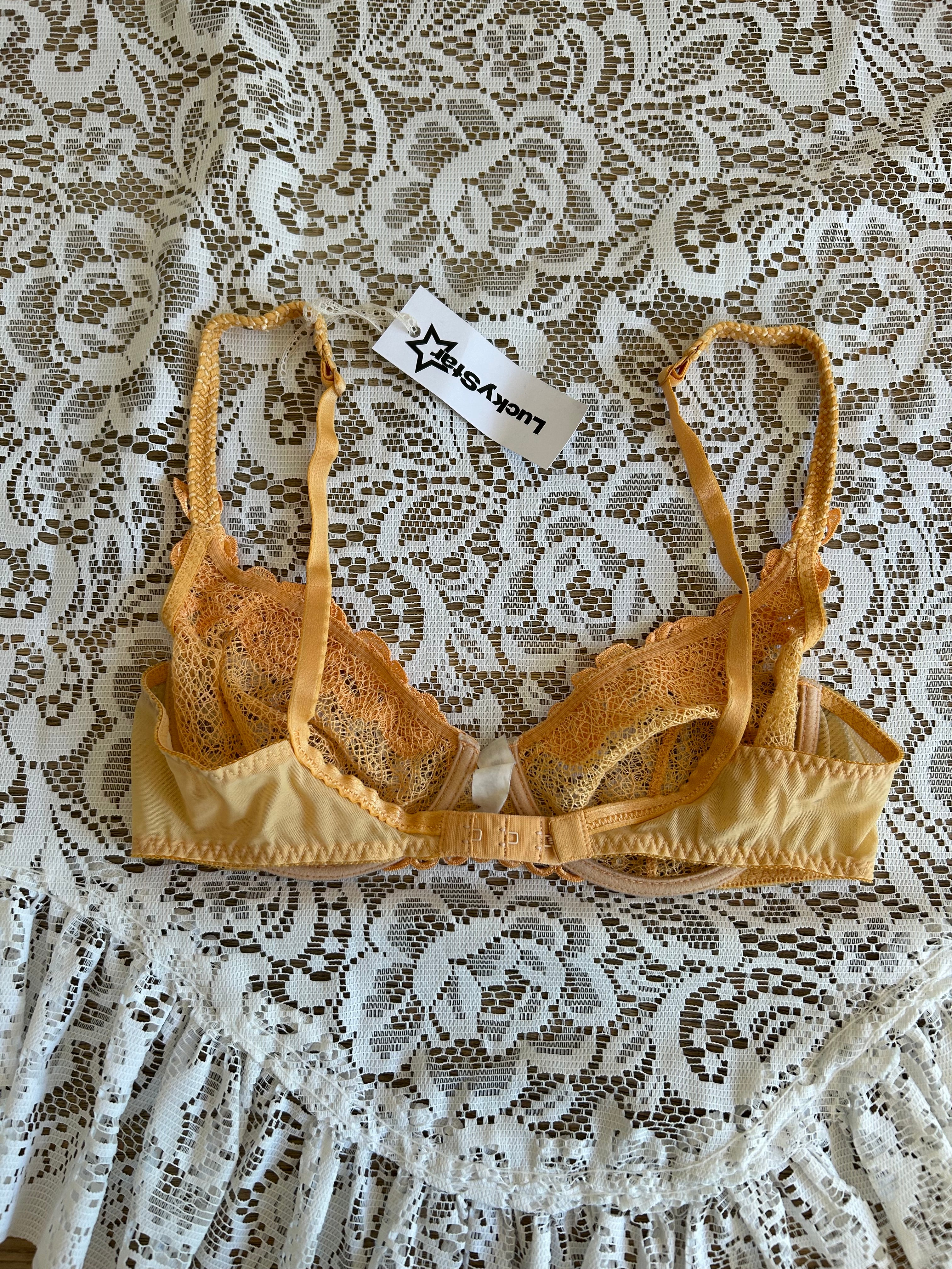Vintage Peach Lace Bra