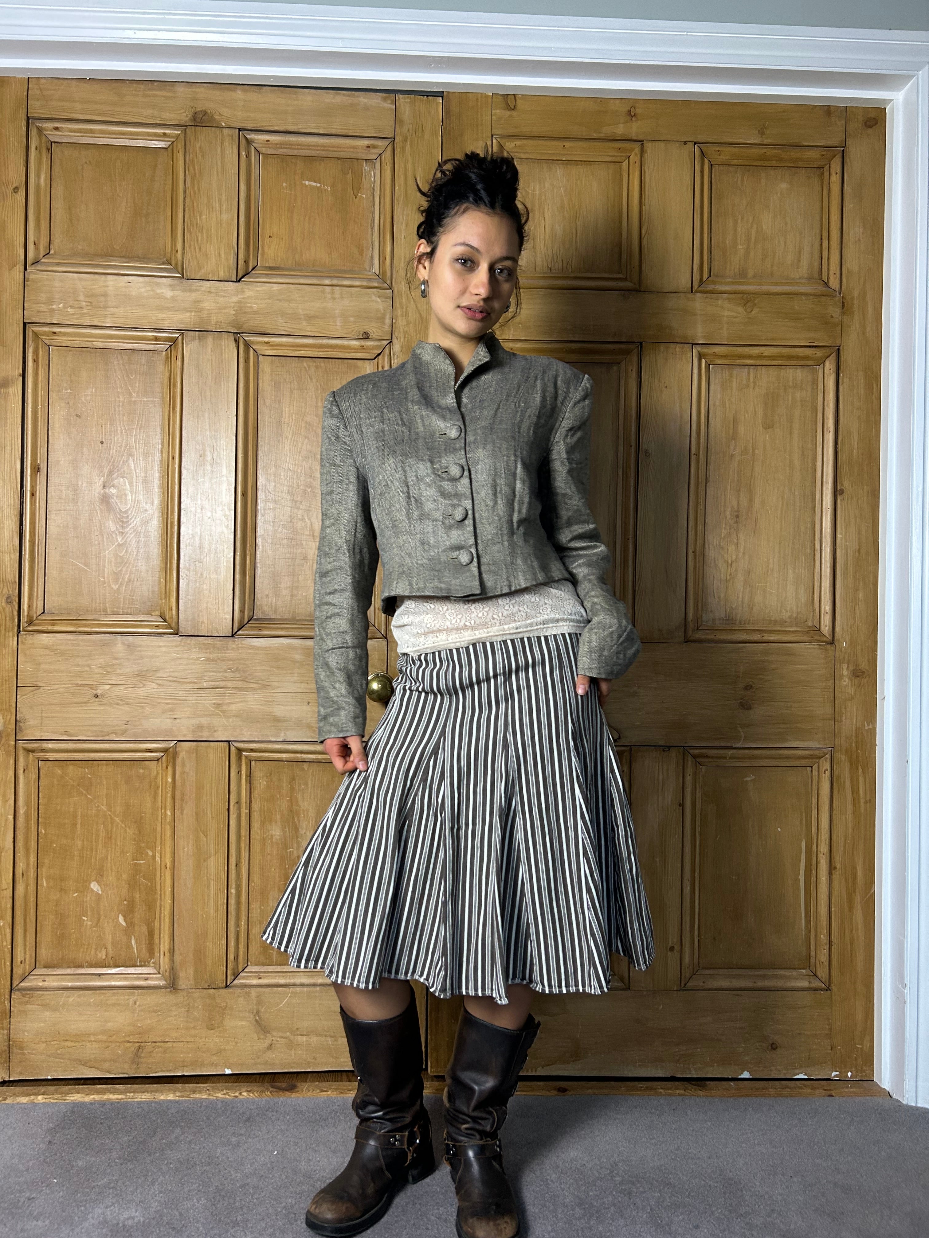 Pinstripe Boden Skirt