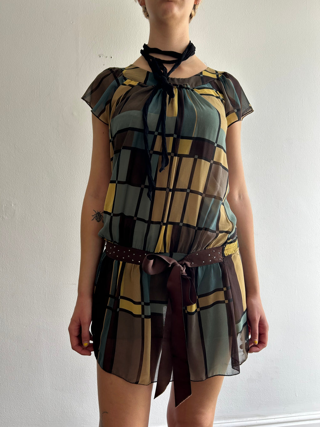 Tartan Drop Waist Dress