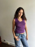 Purple Knit Sweater Vest