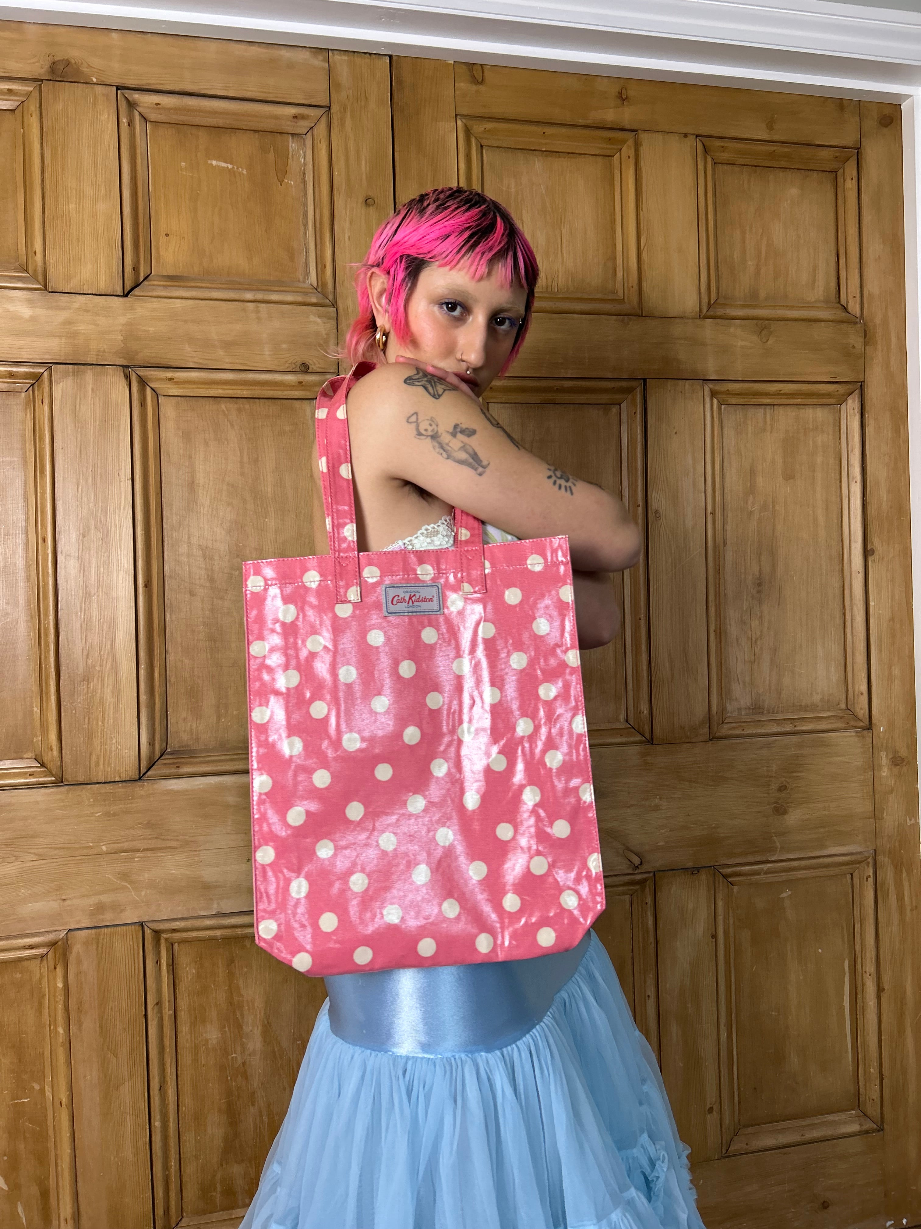 Polka dot tote bag