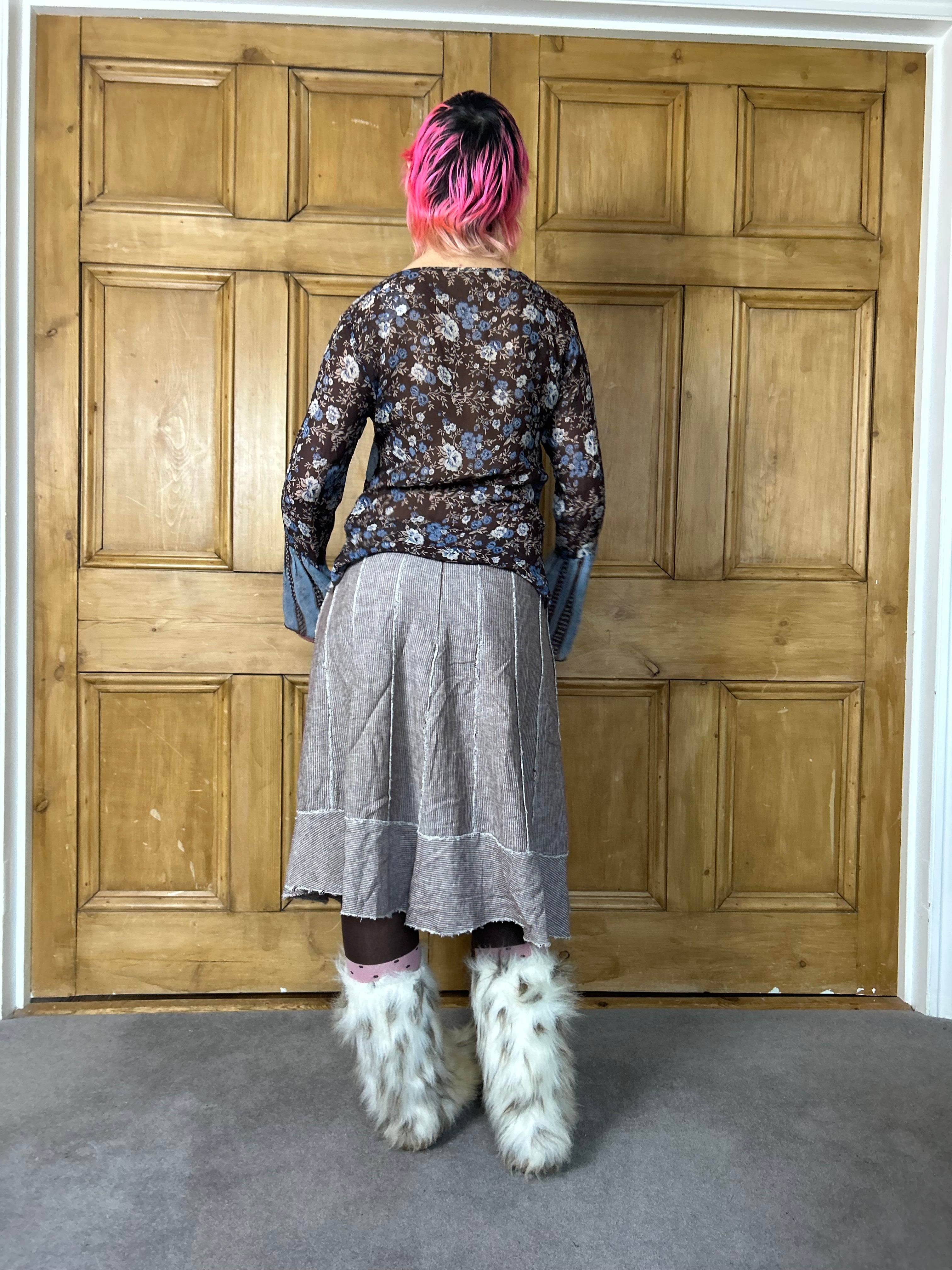 Dusty pink flowy skirt