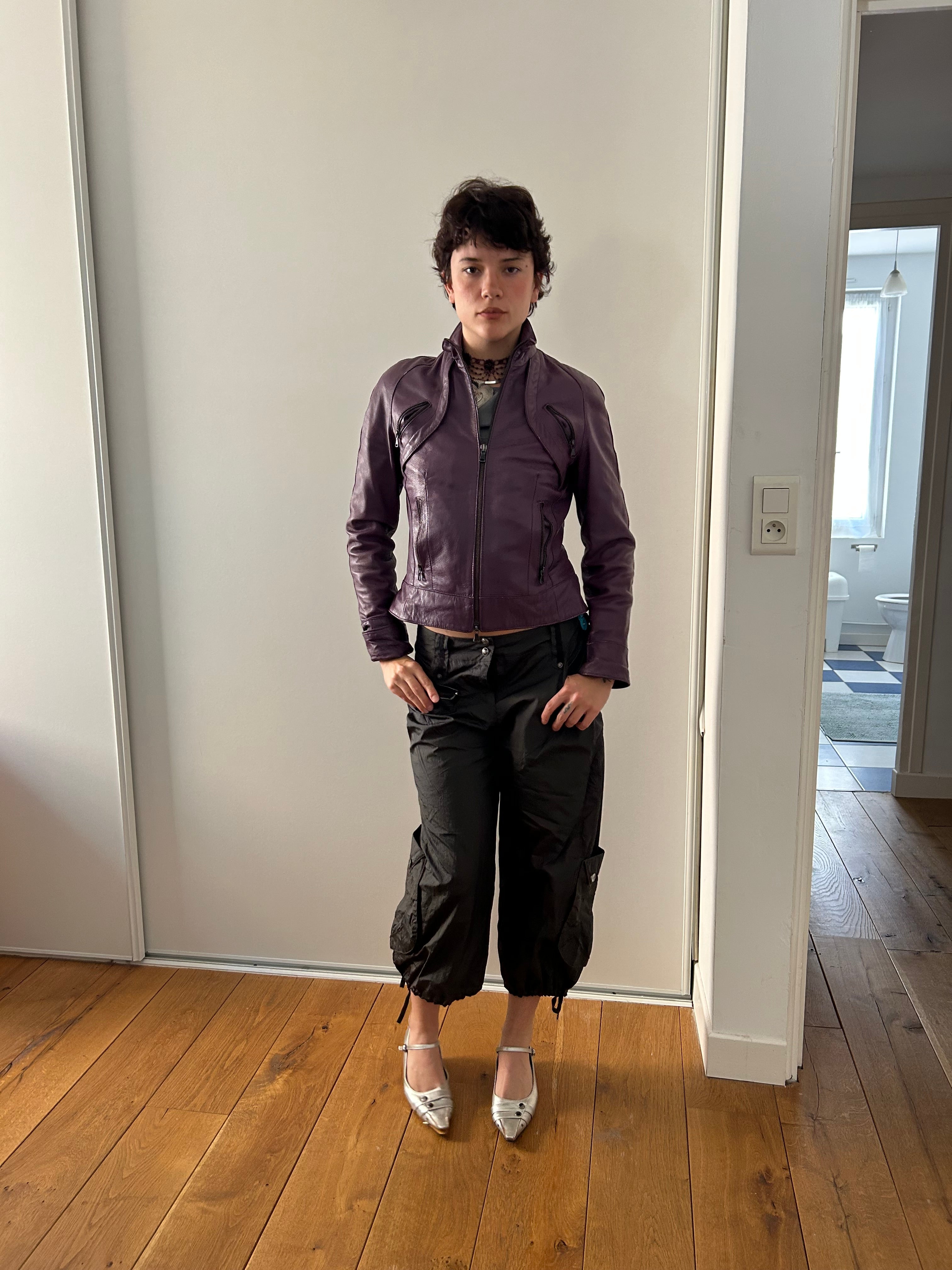 Grey Balloon Cropped Trousers