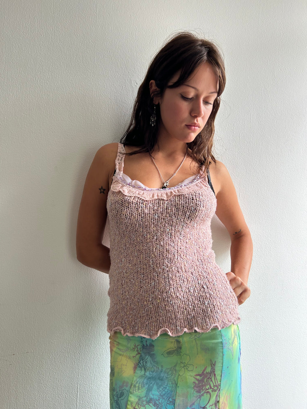 Knit Pink Fairy Tank Top