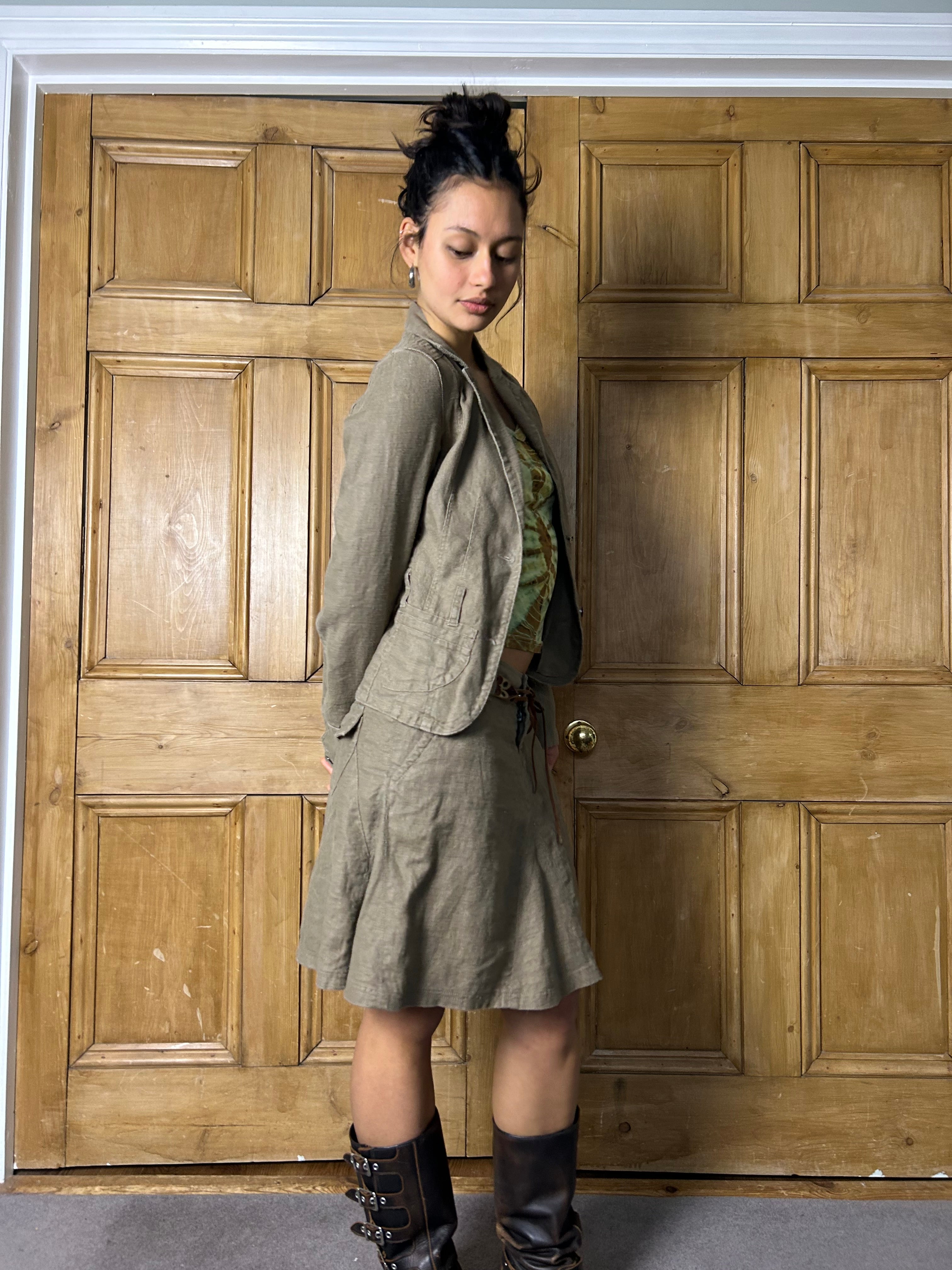 Earth Tone Linen Two Piece