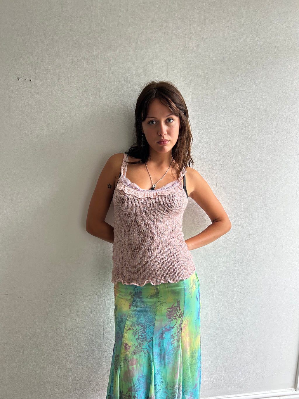 Knit Pink Fairy Tank Top