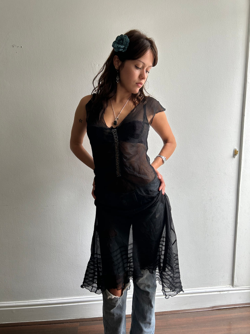 Black Sheer Dress