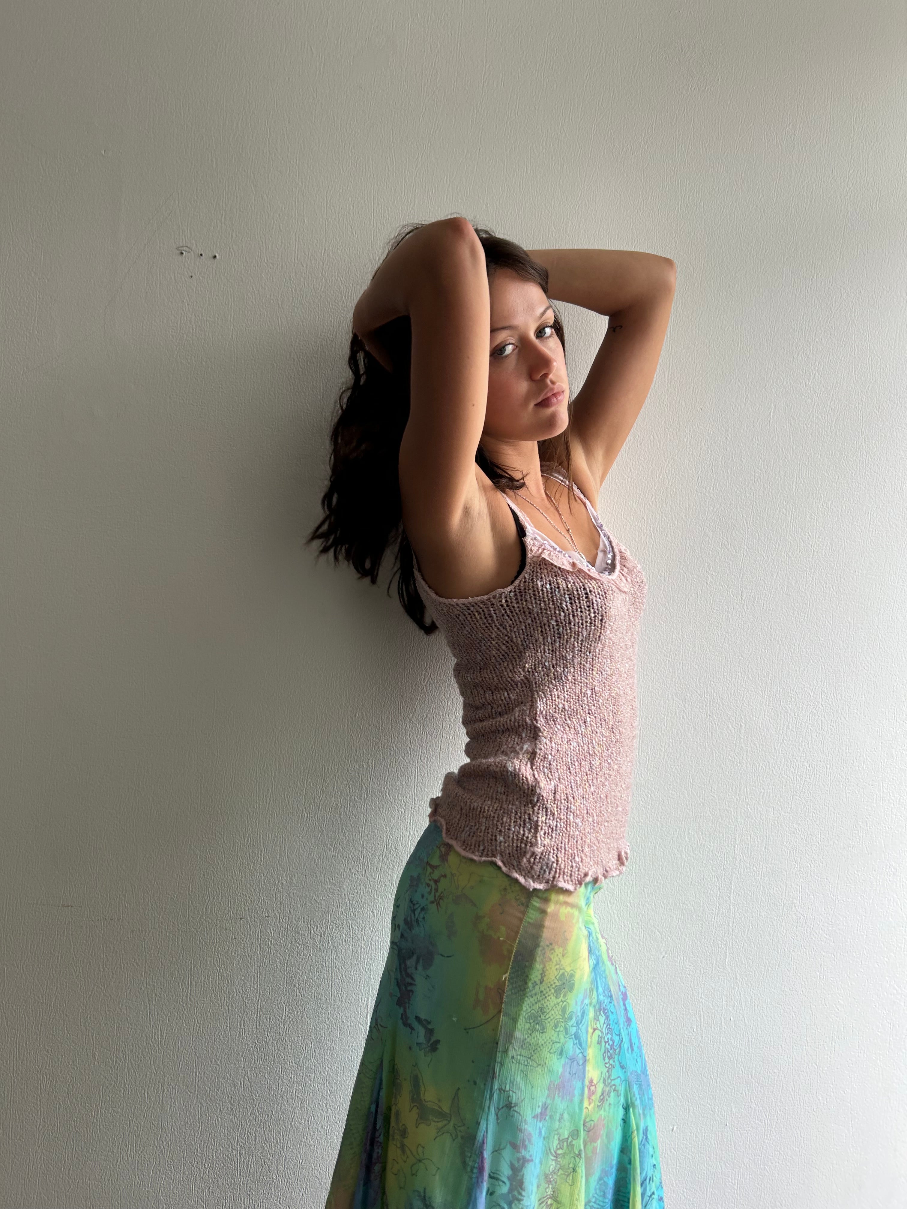 Knit Pink Fairy Tank Top