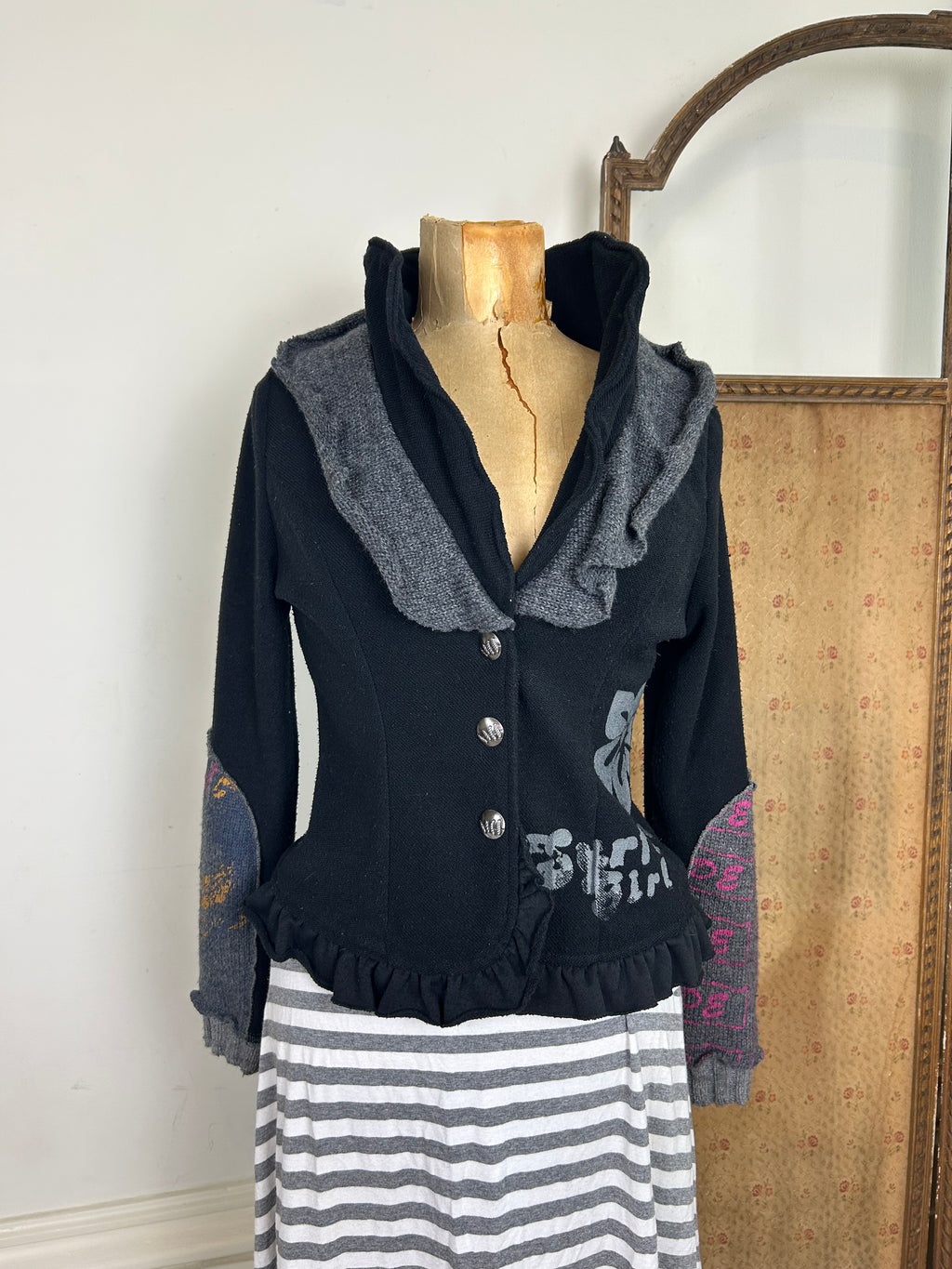 Whimsical knit jacket