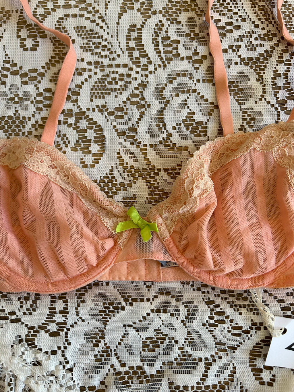 Rose Stripe Vintage Bra