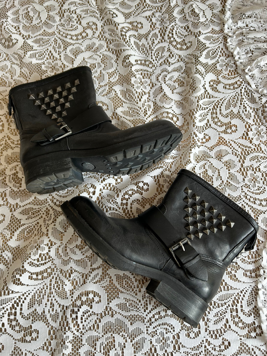 Vintage Black Leather Boots