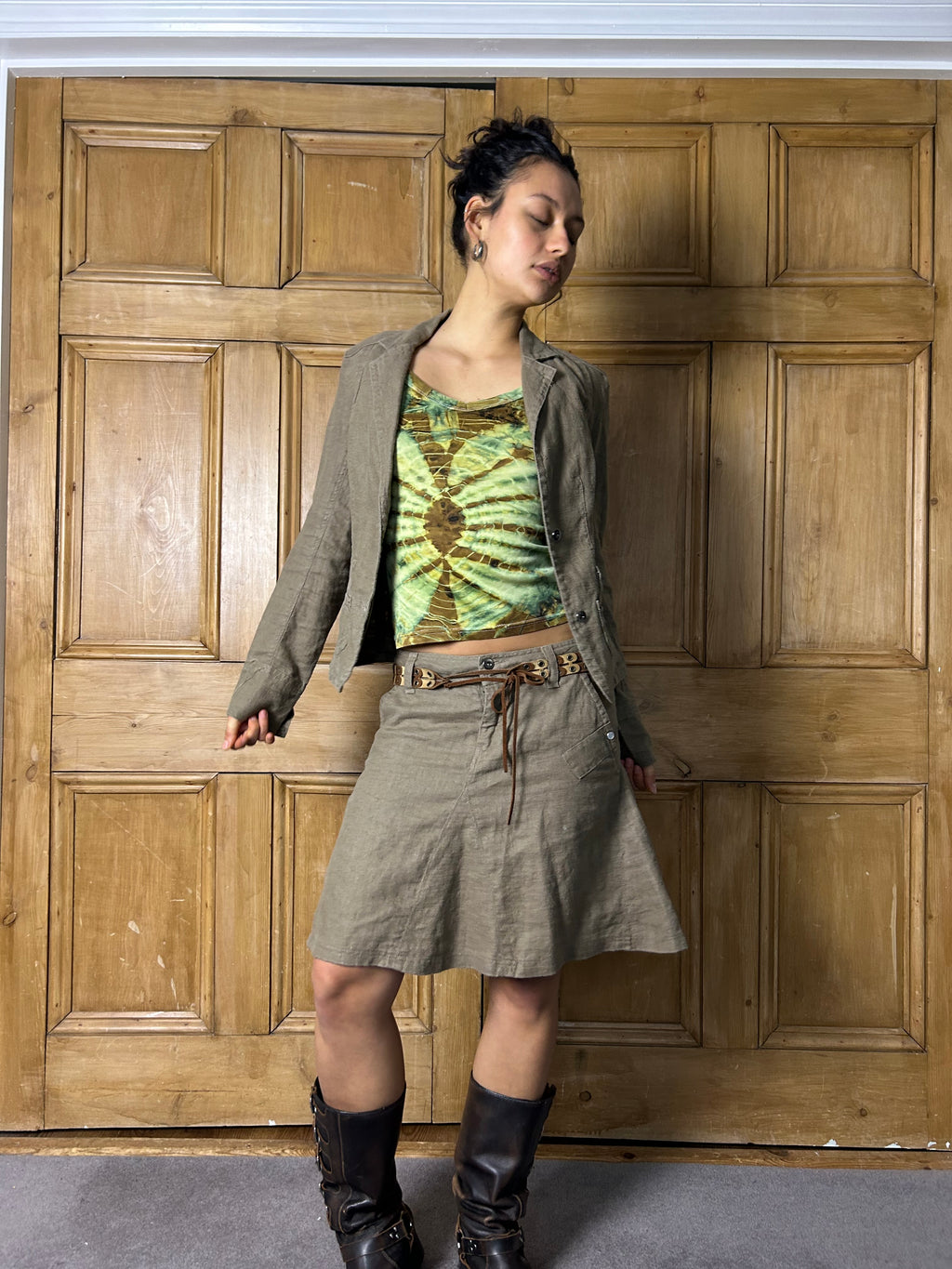 Earth Tone Linen Two Piece