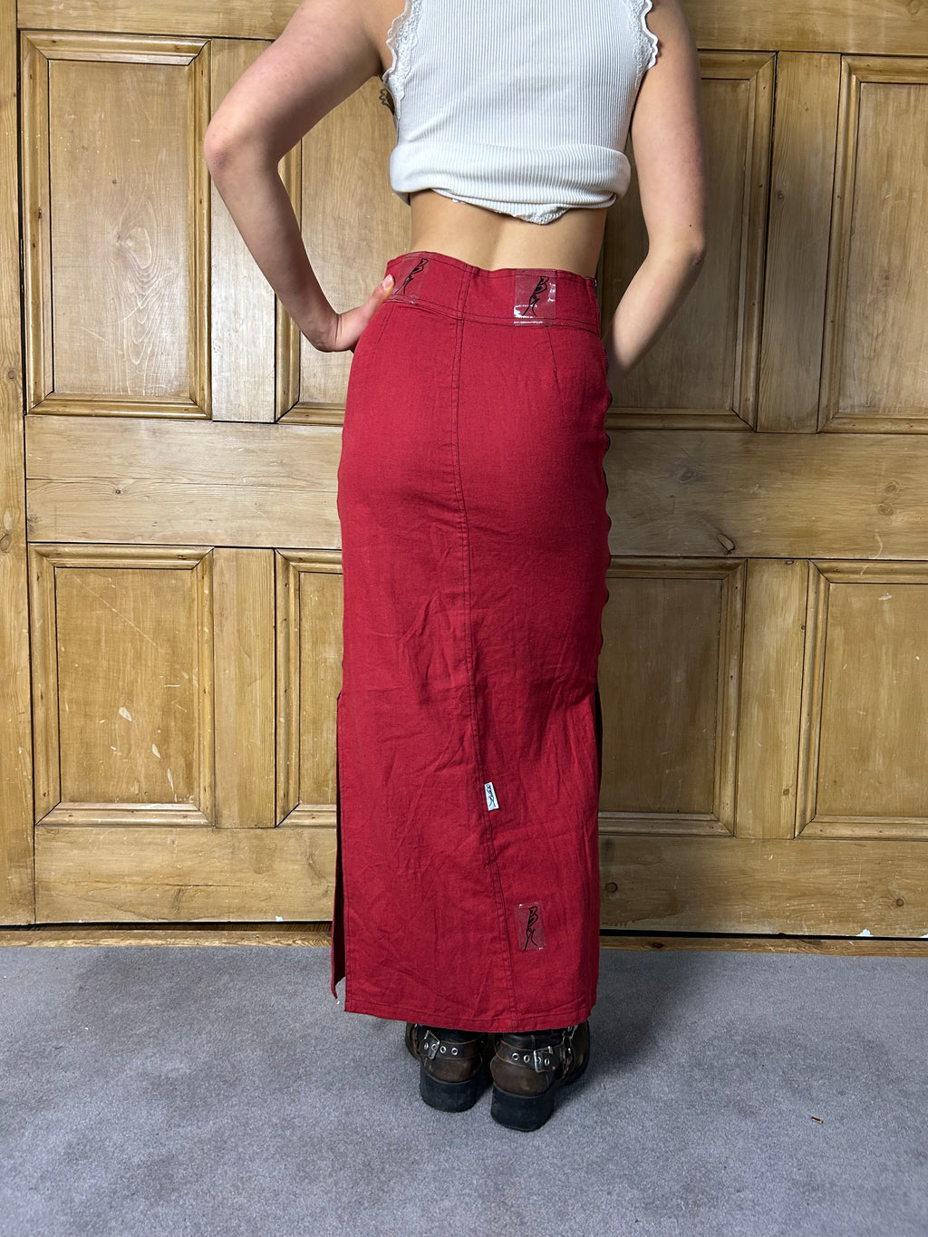 Japanese vintage red skirt