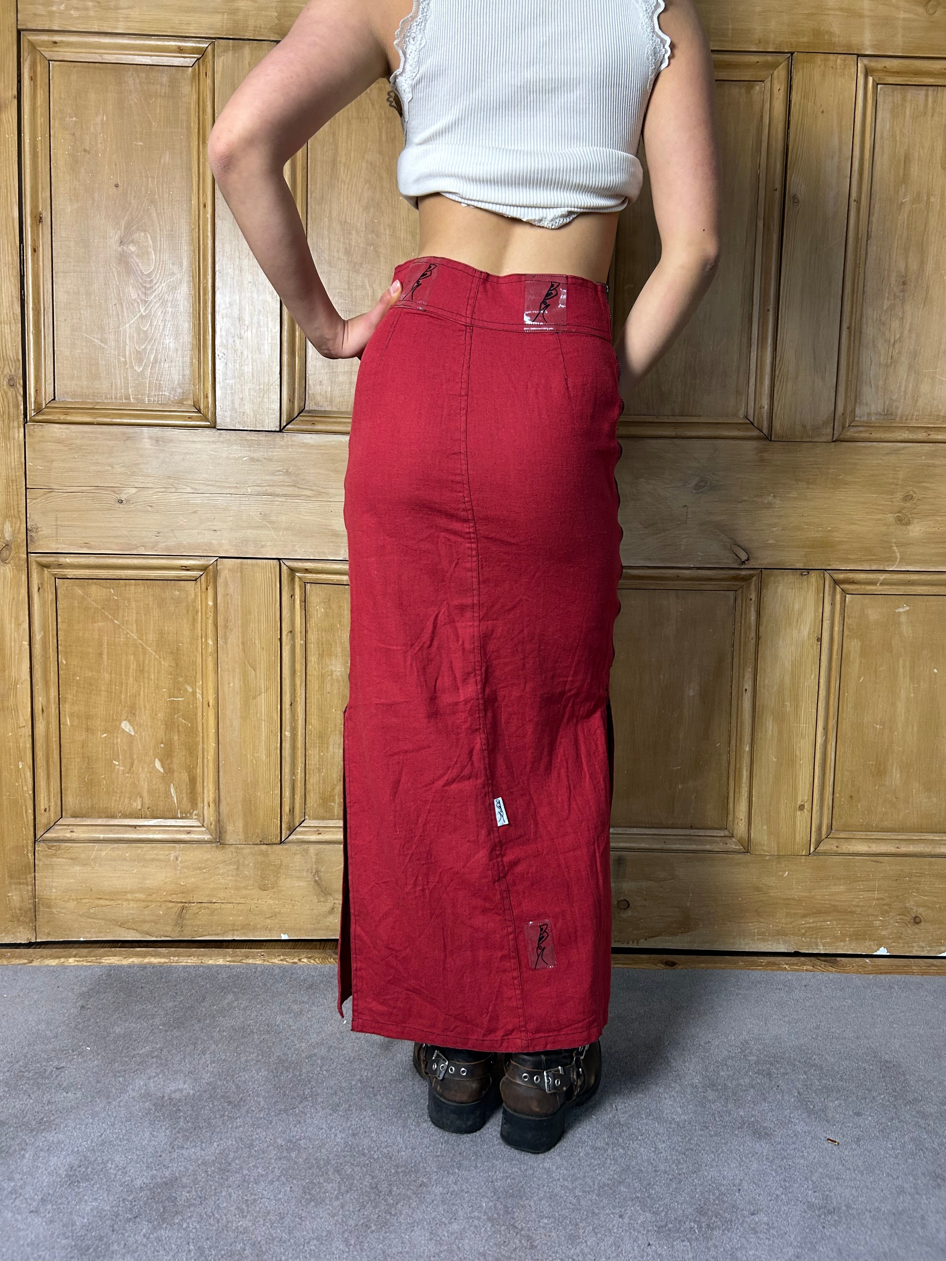 Japanese vintage red skirt