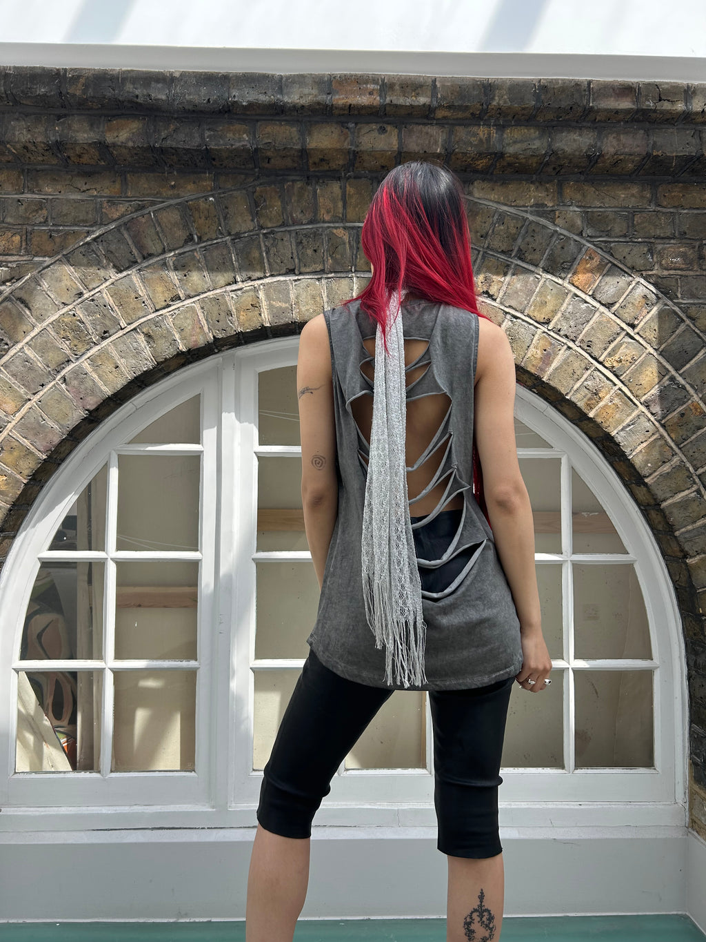 Skull Top with Cut Out Back