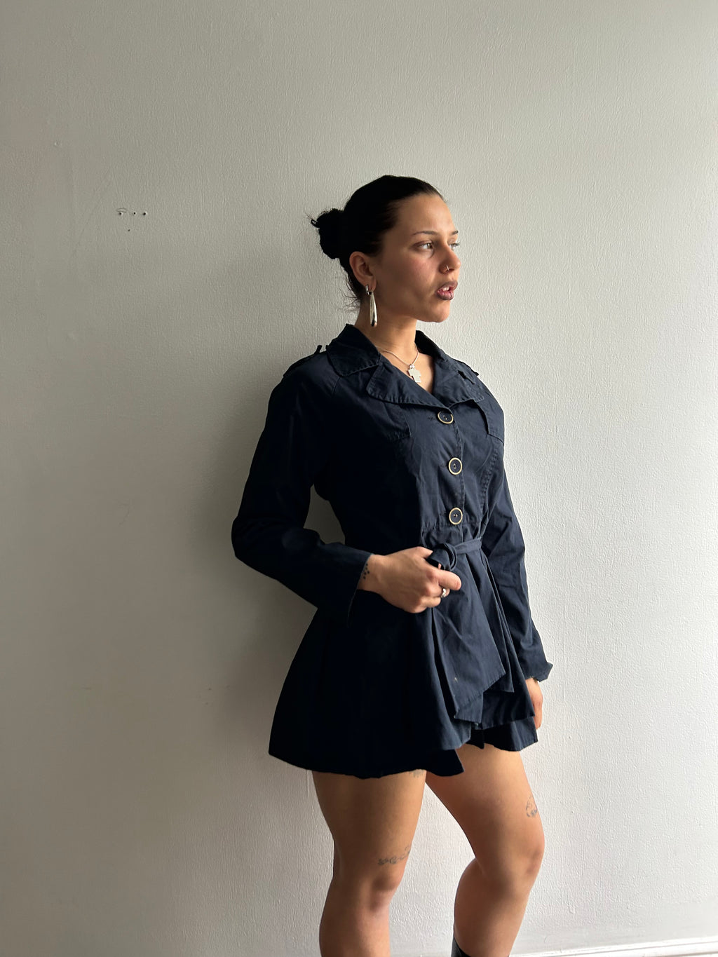 navy peacoat